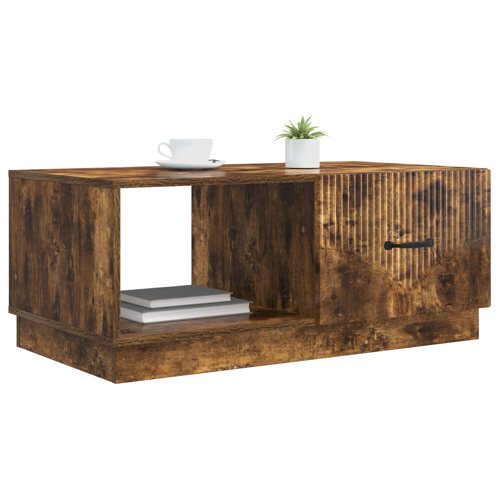 Table basse Chêne fumé 90 x 50 x 37 cm Bois d'ingénierie - XIOS
