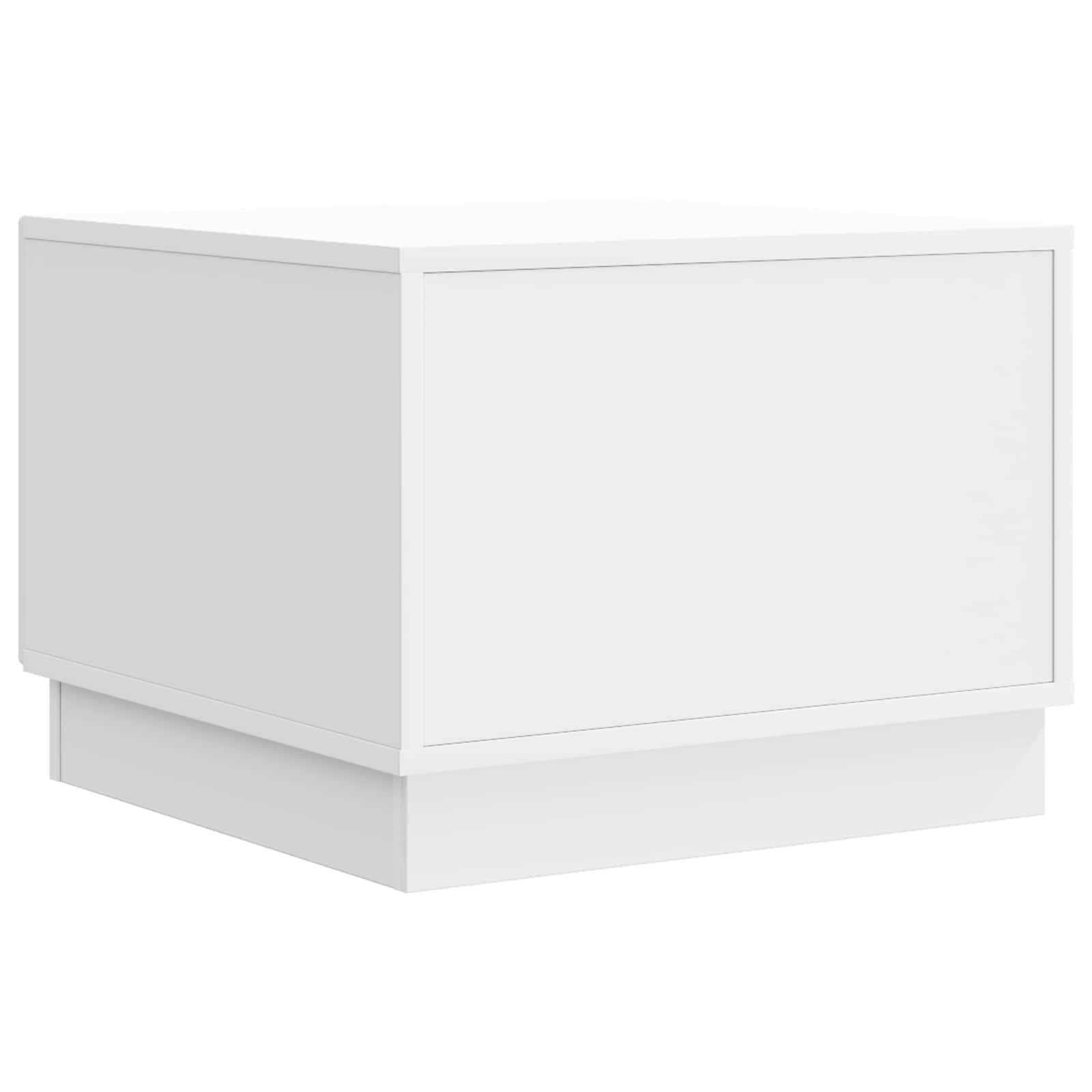 Table basse Blanc brillant 49 x 50 x 37 cm Bois d'ingénierie - XIOS