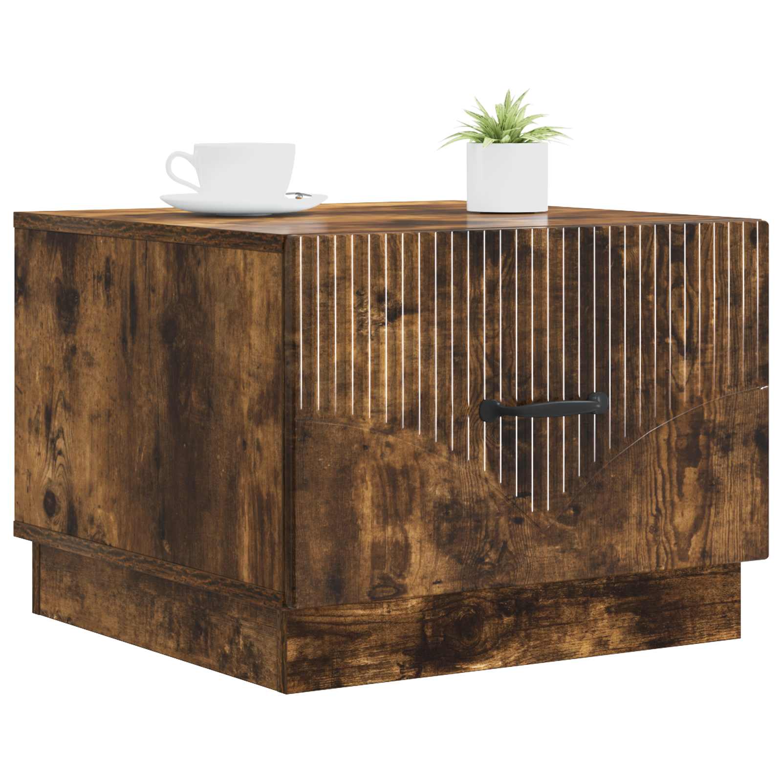 Table basse Chêne fumé 49 x 50 x 37 cm Bois d'ingénierie - XIOS