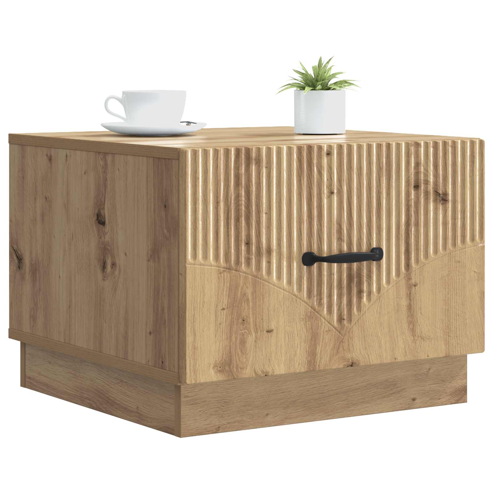 Table basse Chêne artisanal 49 x 50 x 37 cm Bois d'ingénierie - XIOS