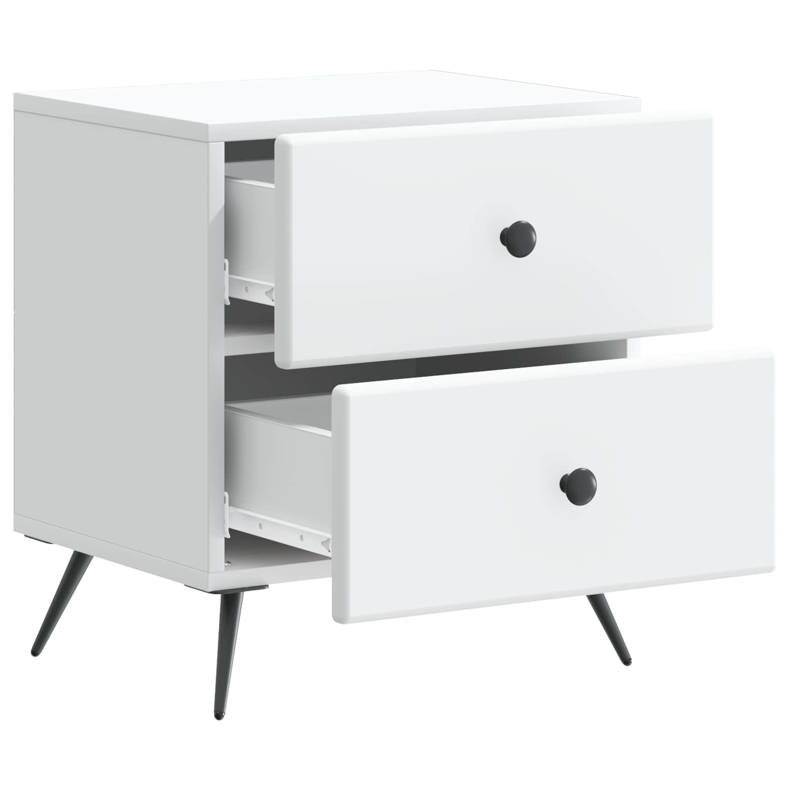 Cabinet de chevet avec tiroir 2 pcs Blanc 43 x 34,5 x 47,5 cm - XIOS