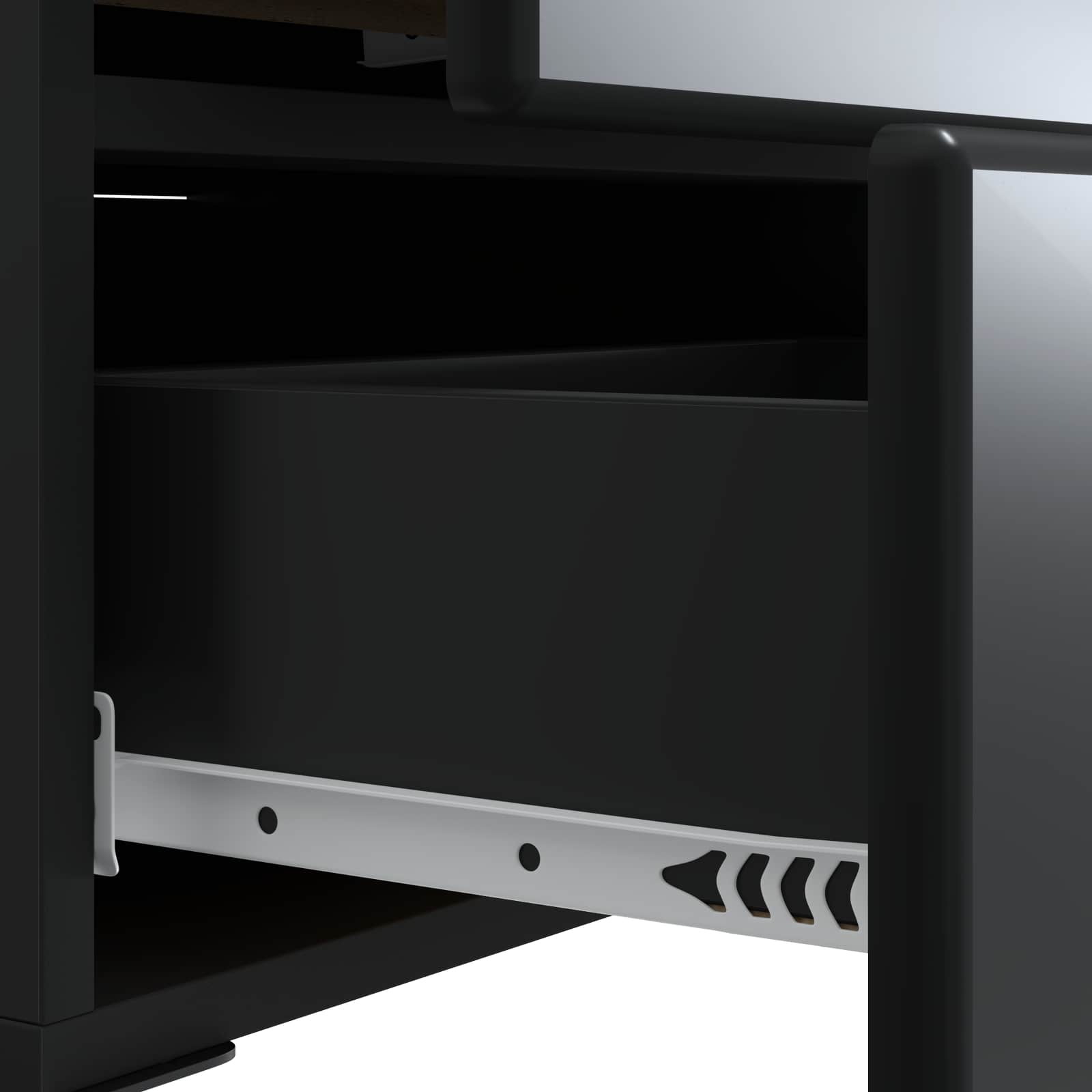 Cabinet de chevet avec tiroir 2 pcs Noir 43 x 34,5 x 47,5 cm - XIOS