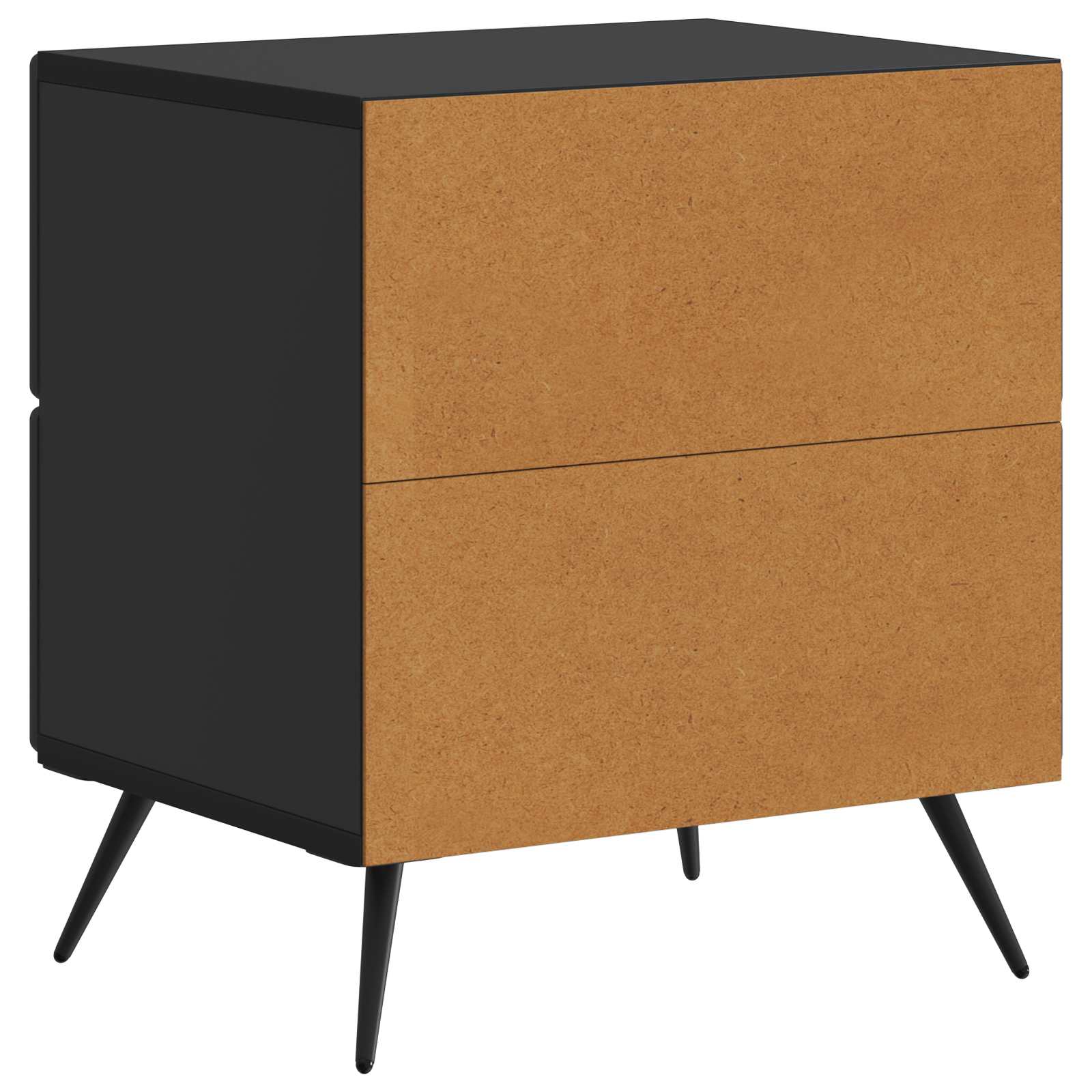 Cabinet de chevet avec tiroir 2 pcs Noir 43 x 34,5 x 47,5 cm - XIOS