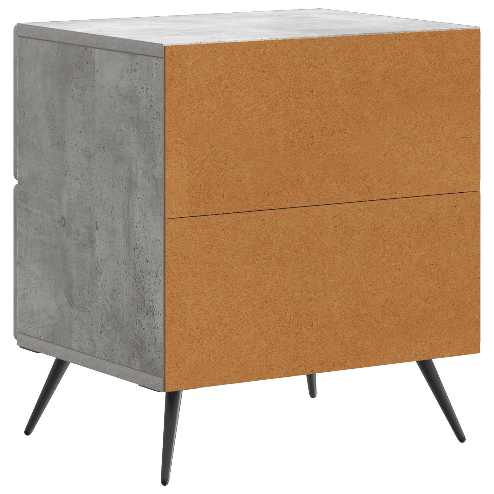 Cabinet de chevet avec tiroir Gris béton 43 x 34,5 x 47,5 cm - XIOS