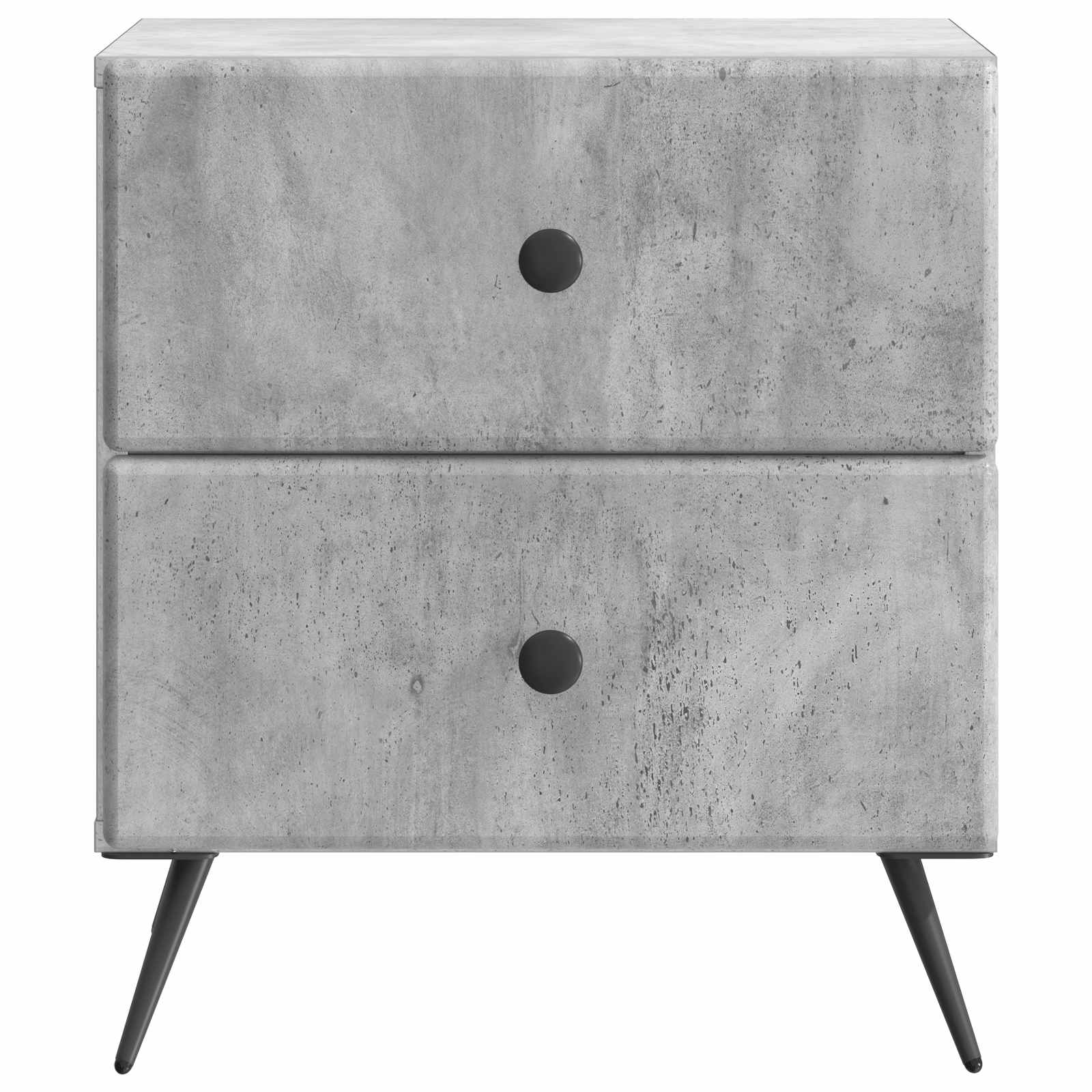 Cabinet de chevet avec tiroir Gris béton 43 x 34,5 x 47,5 cm - XIOS