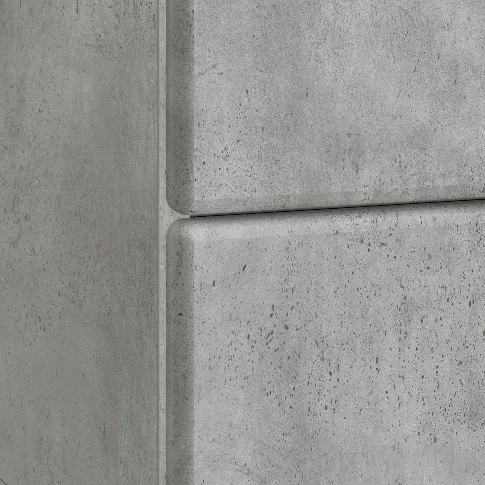 Cabinet de chevet 2 pcs Gris béton 43 x 34,5 x 47,5 cm - XIOS