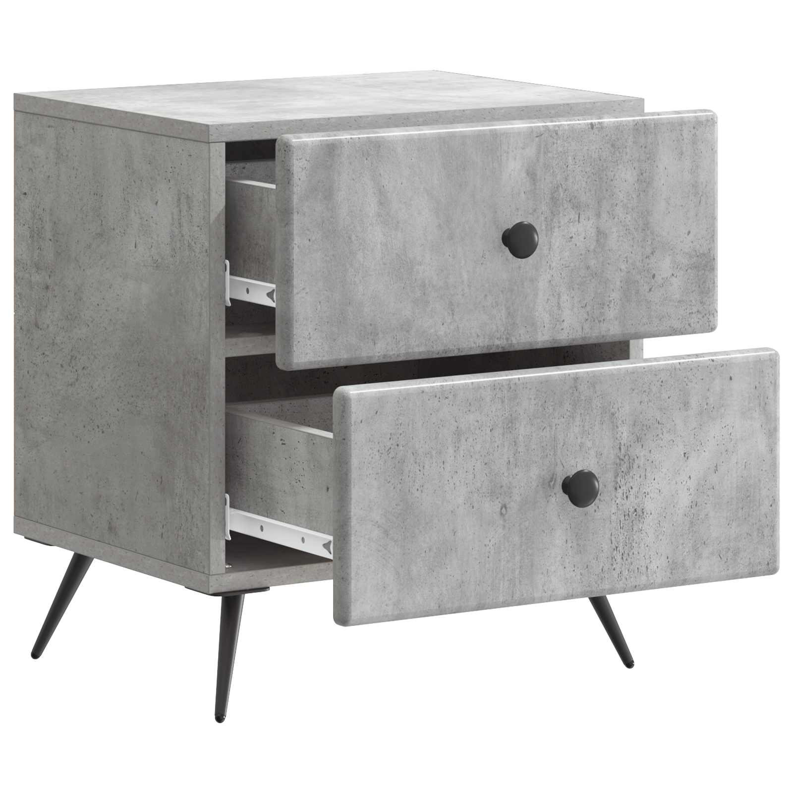 Cabinet de chevet 2 pcs Gris béton 43 x 34,5 x 47,5 cm - XIOS