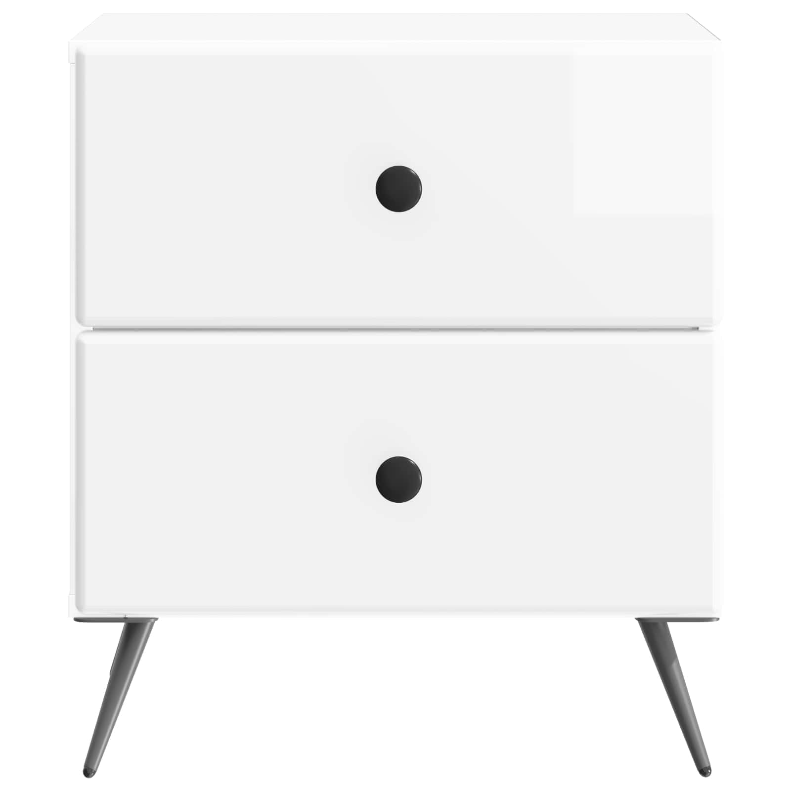 Cabinet de chevet 2 pcs Blanc brillant 43 x 34,5 x 47,5 cm - XIOS