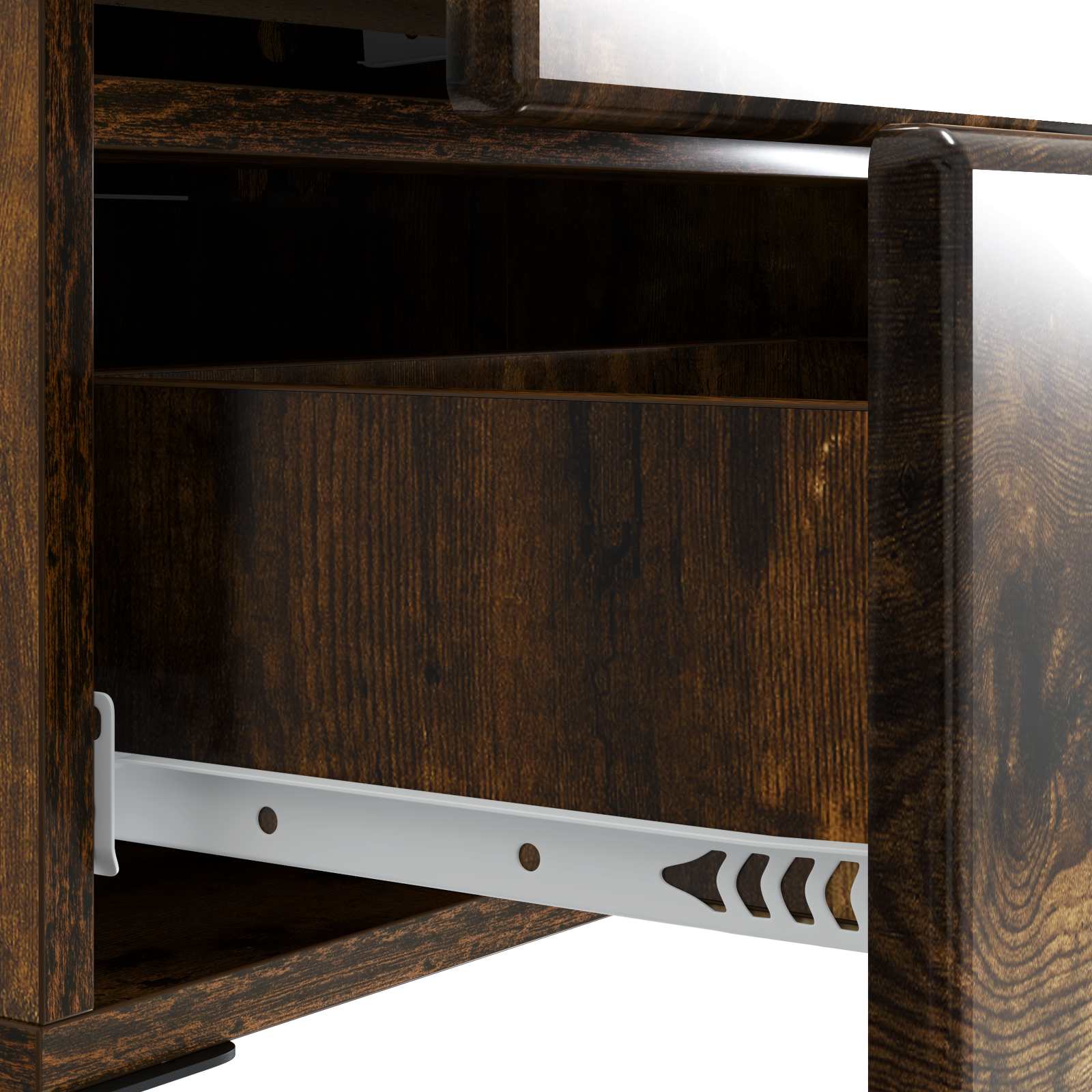 Cabinet de chevet avec tiroir Chêne fumé 43 x 34,5 x 47,5 cm - XIOS