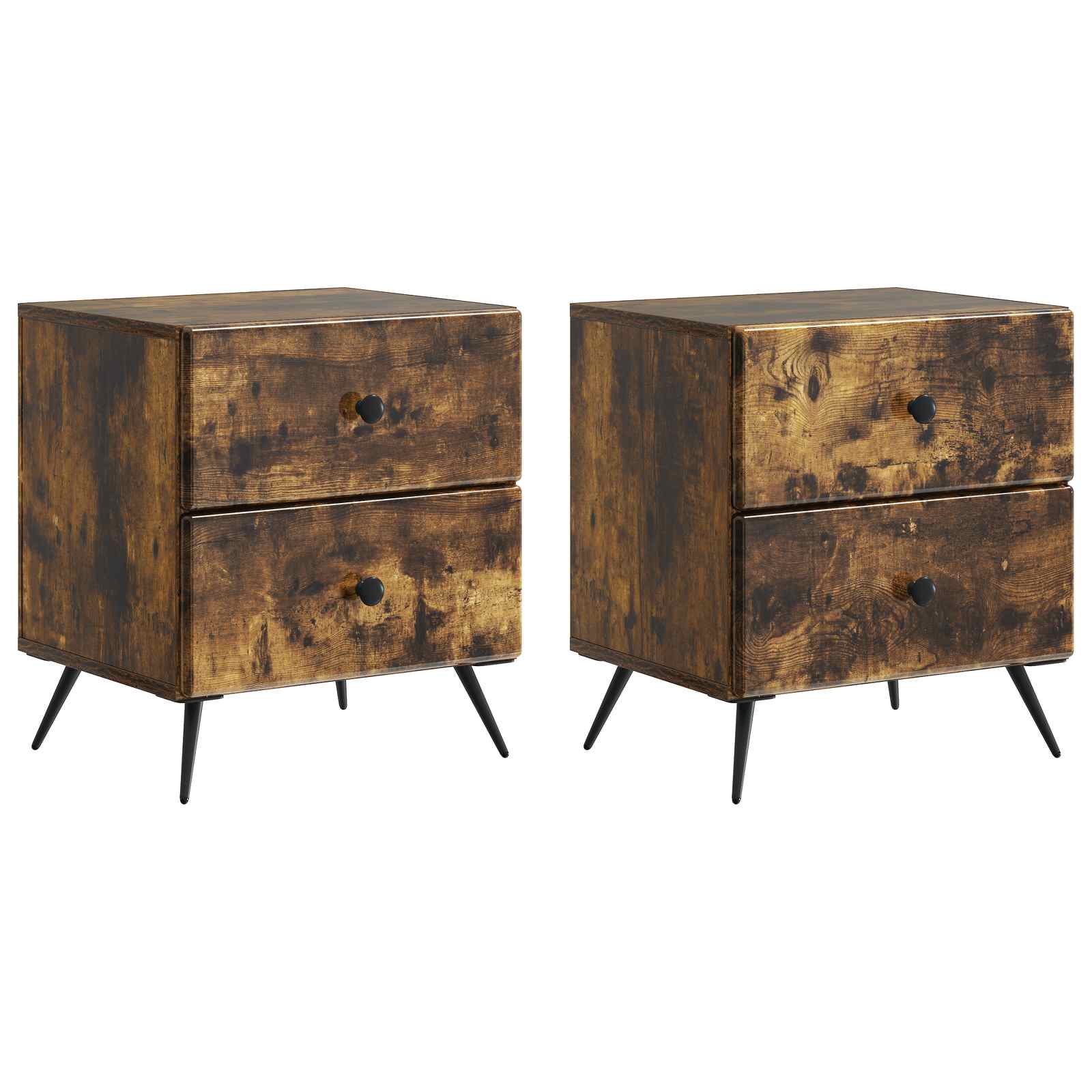 Cabinet de chevet 2 pcs Chêne fumé 43 x 34,5 x 47,5 cm - XIOS