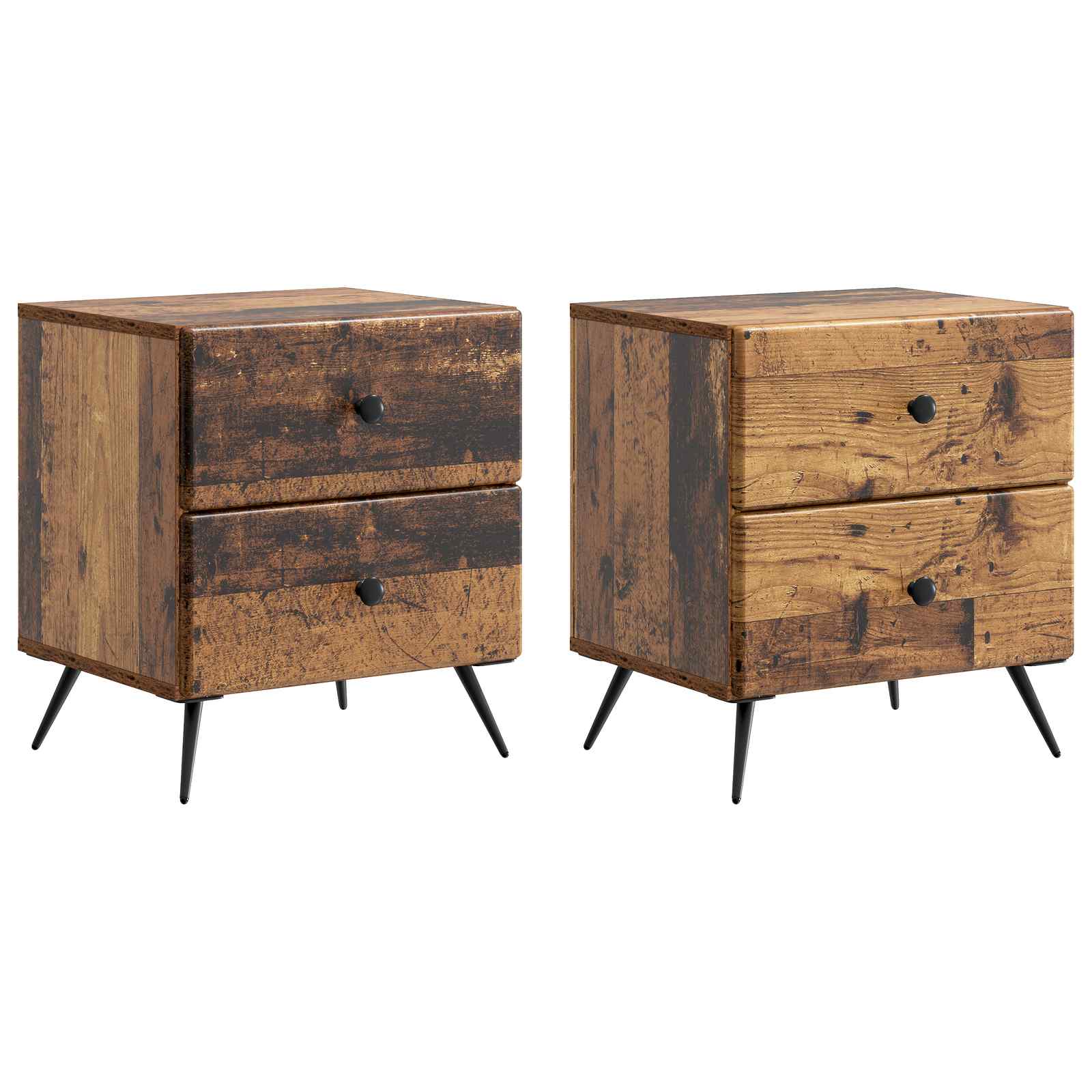 Cabinet de chevet 2 pcs Bois ancien 43 x 34,5 x 47,5 cm - XIOS