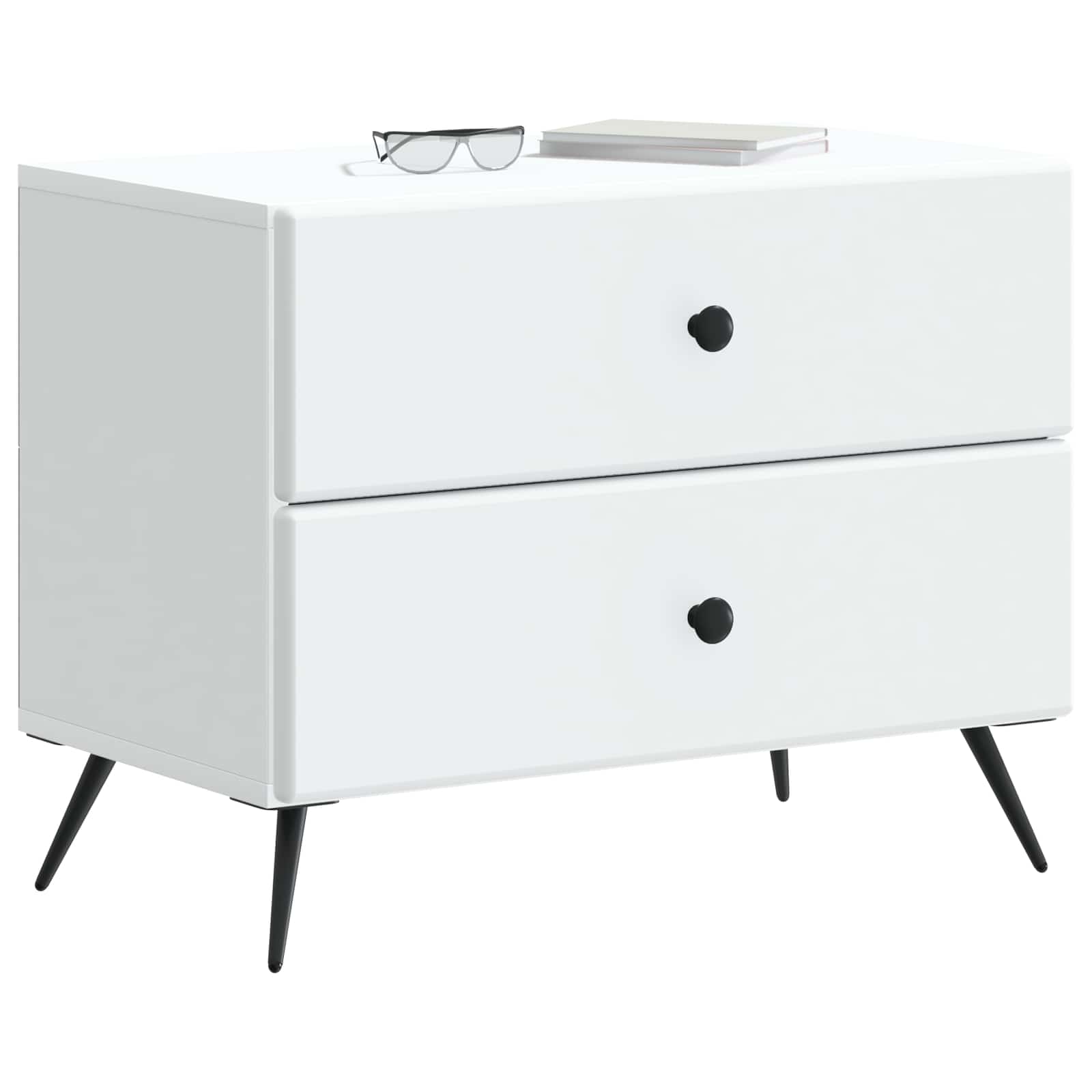 Cabinet de chevet Blanc 62 x 34,5 x 47,5 cm Bois d'ingénierie - XIOS