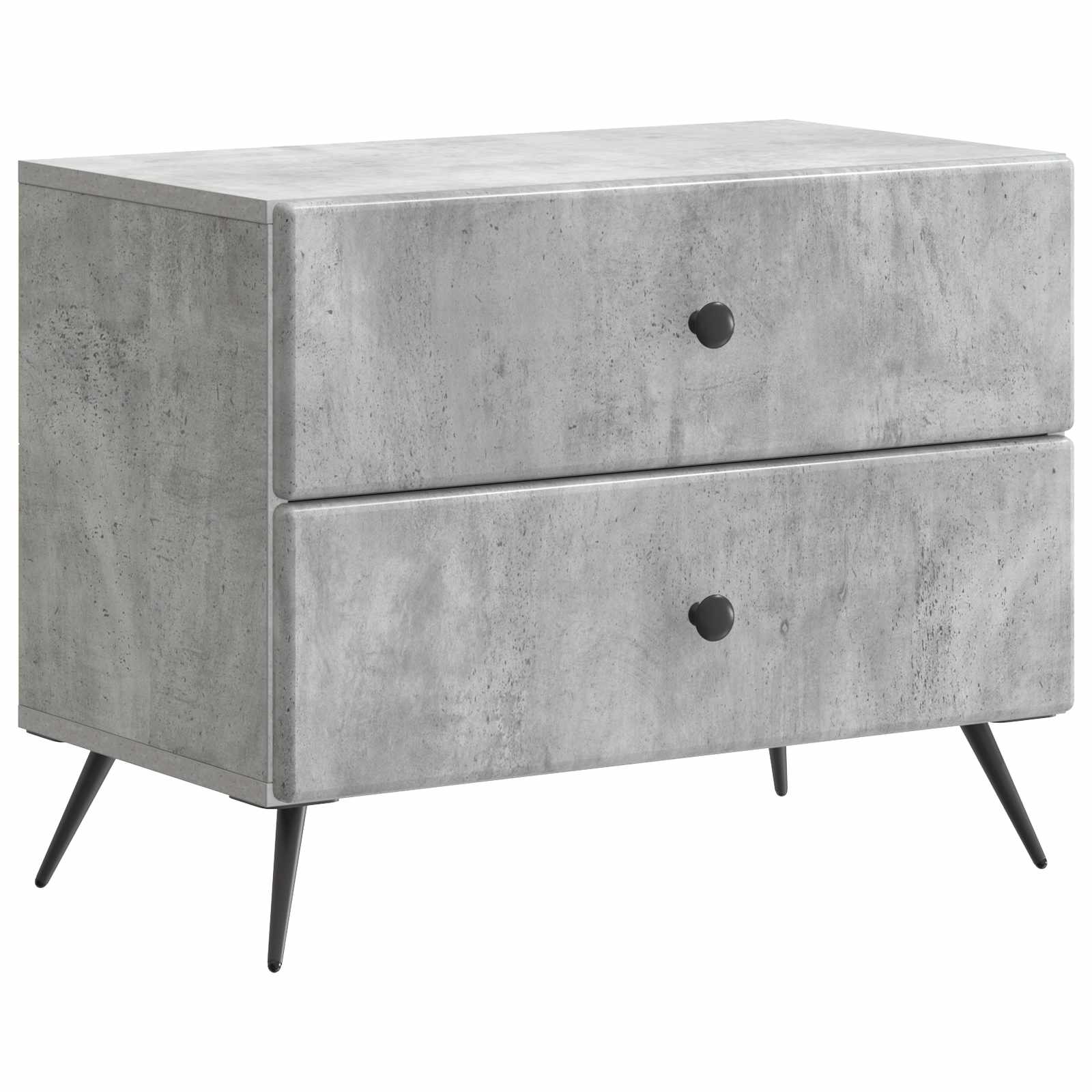 Cabinet de chevet avec tiroir Gris béton 62 x 34,5 x 47,5 cm - XIOS