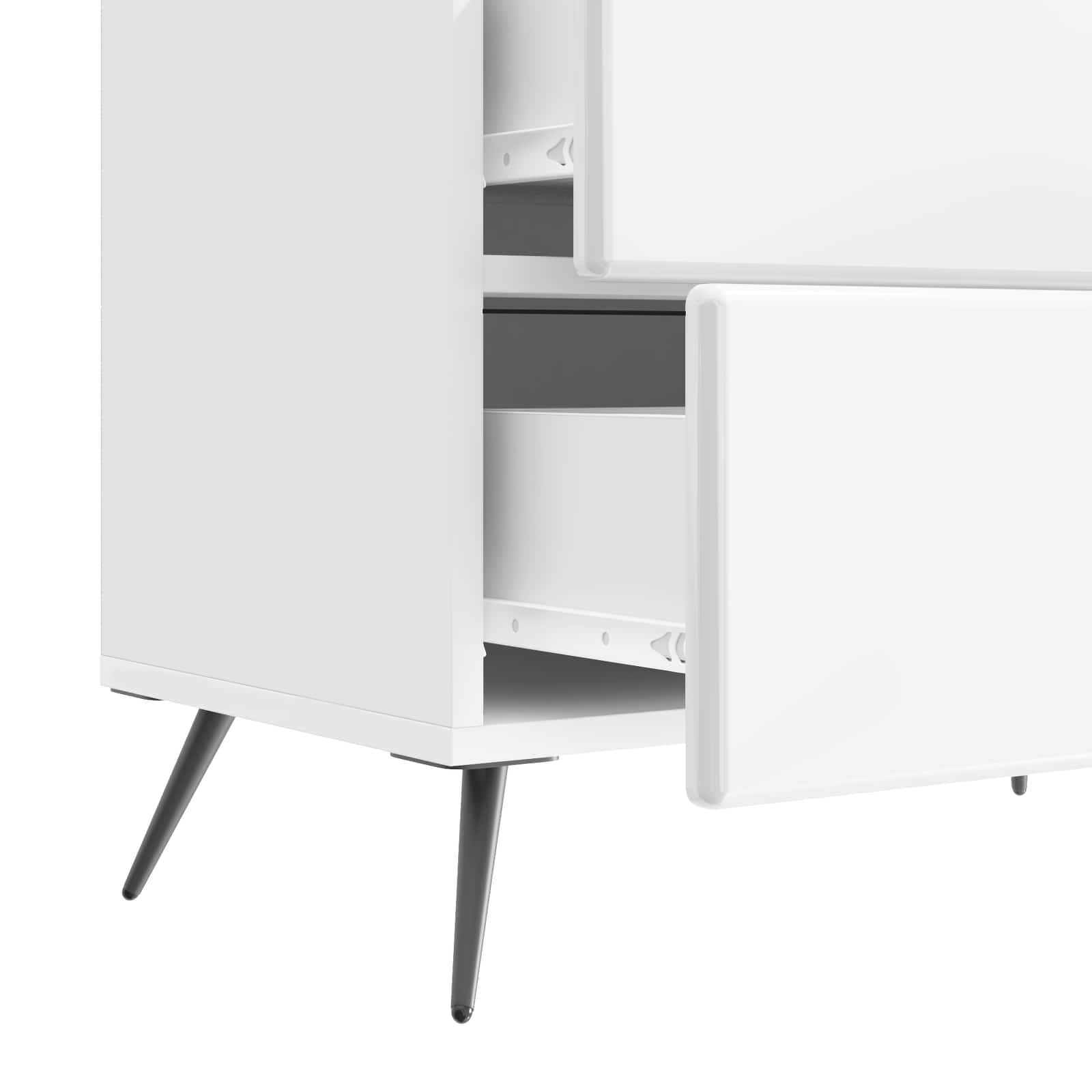Cabinet de chevet Blanc brillant 62 x 34,5 x 47,5 cm - XIOS