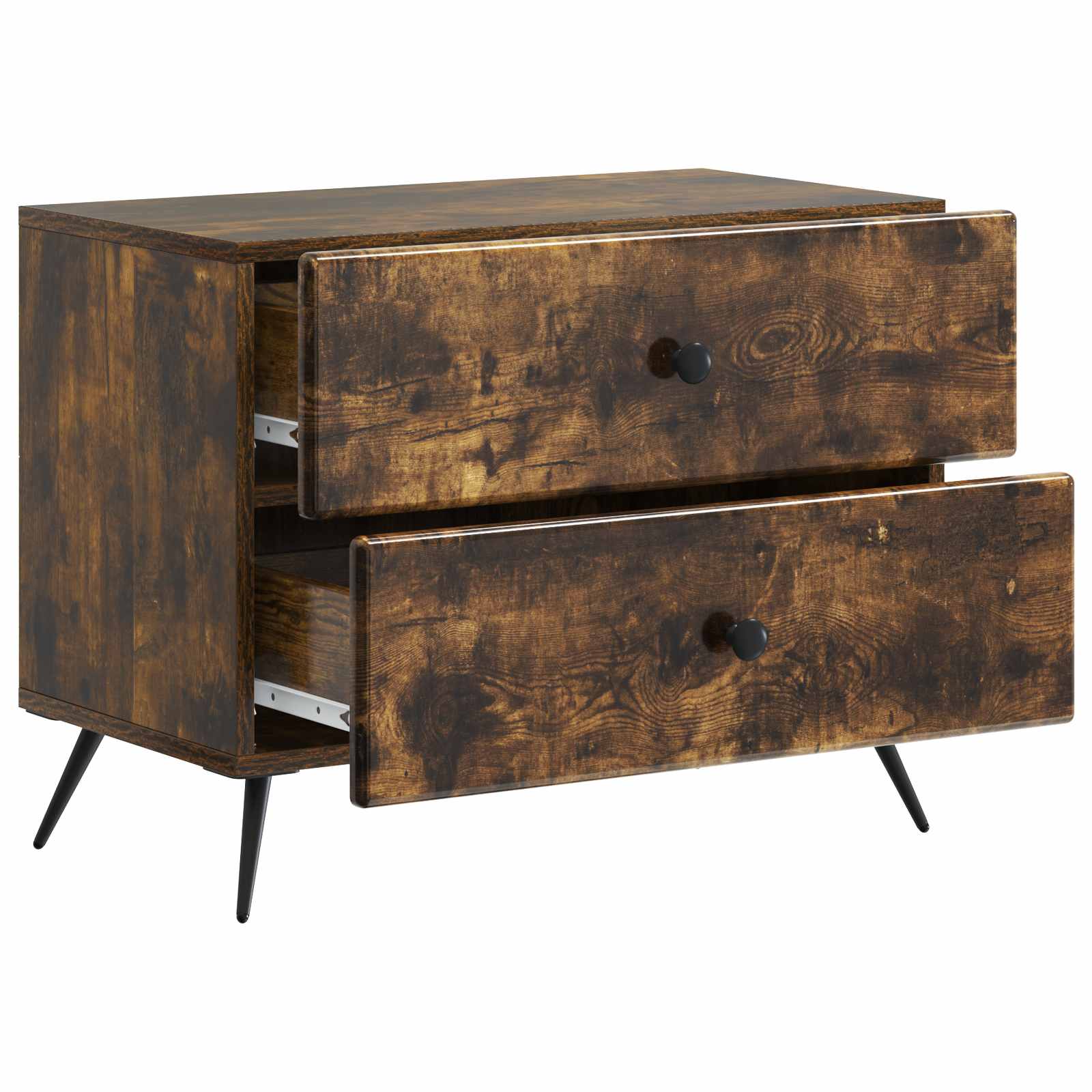 Cabinet de chevet avec tiroir Chêne fumé 62 x 34,5 x 47,5 cm - XIOS