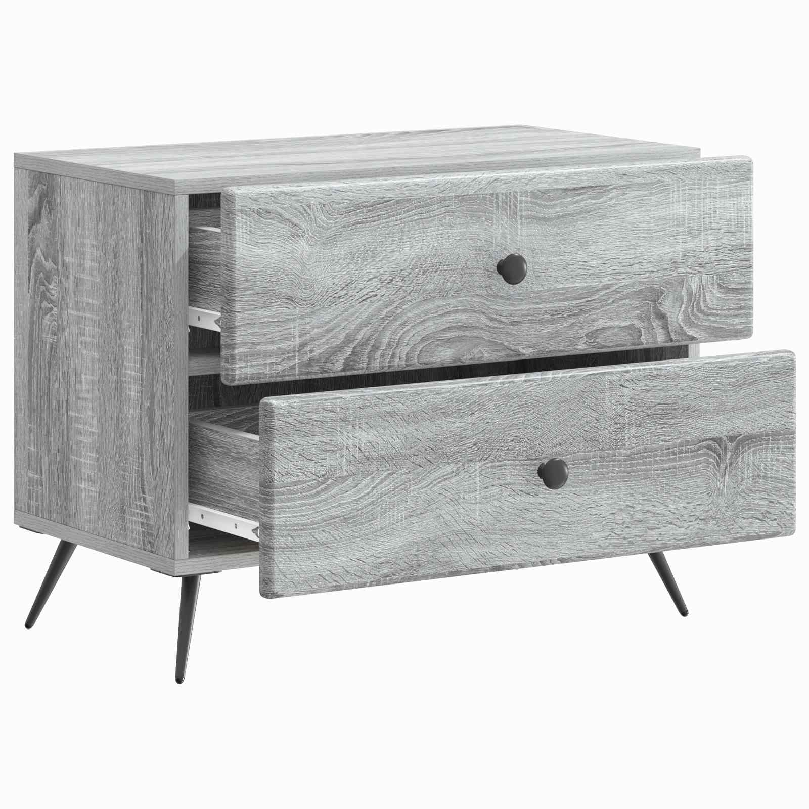 Cabinet de chevet avec tiroir Sonoma gris 62 x 34,5 x 47,5 cm - XIOS