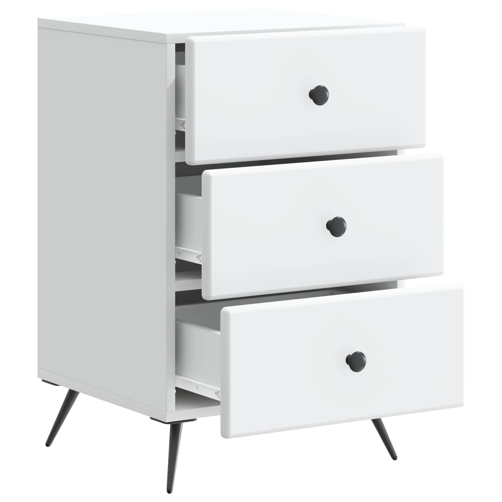 Cabinet de chevet Blanc 43 x 41 x 66,5 cm Bois d'ingénierie - XIOS