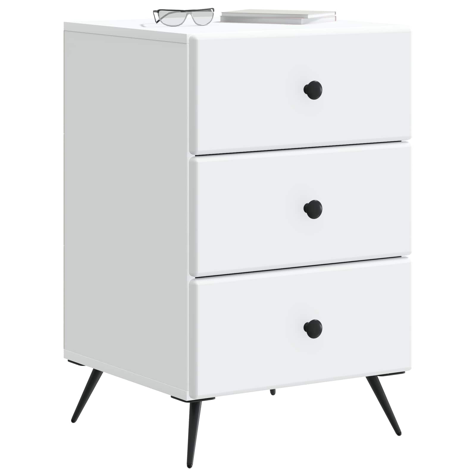 Cabinet de chevet Blanc 43 x 41 x 66,5 cm Bois d'ingénierie - XIOS