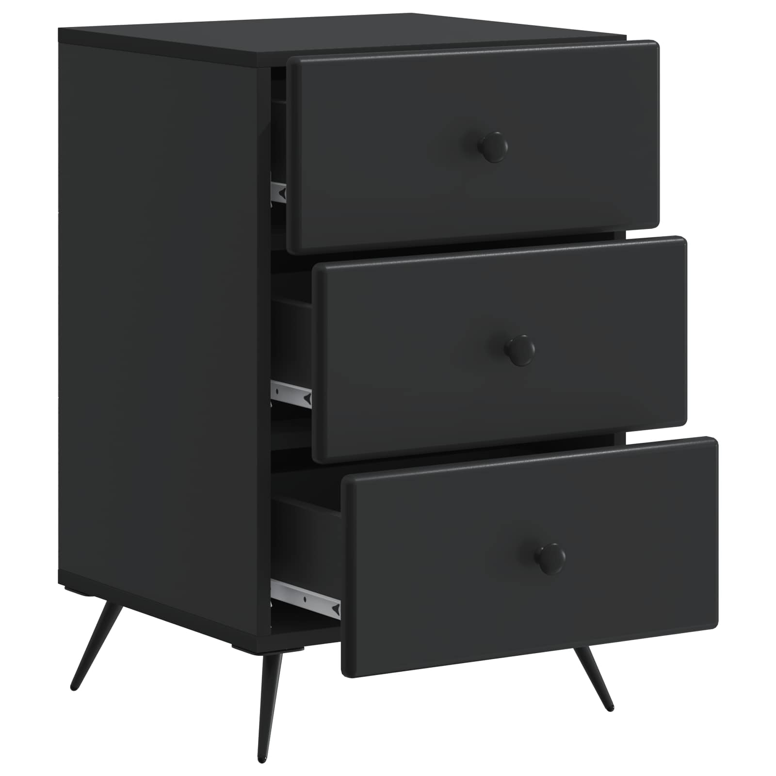 Cabinet de chevet Noir 43 x 41 x 66,5 cm Bois d'ingénierie - XIOS