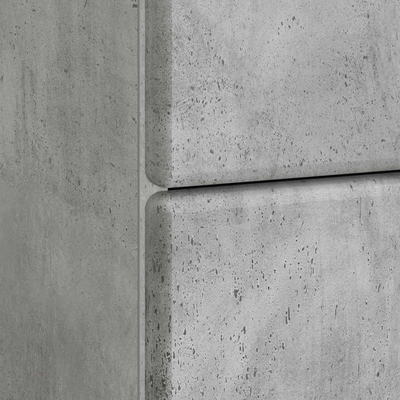 Cabinet de chevet avec tiroir Gris béton 43 x 41 x 66,5 cm - XIOS
