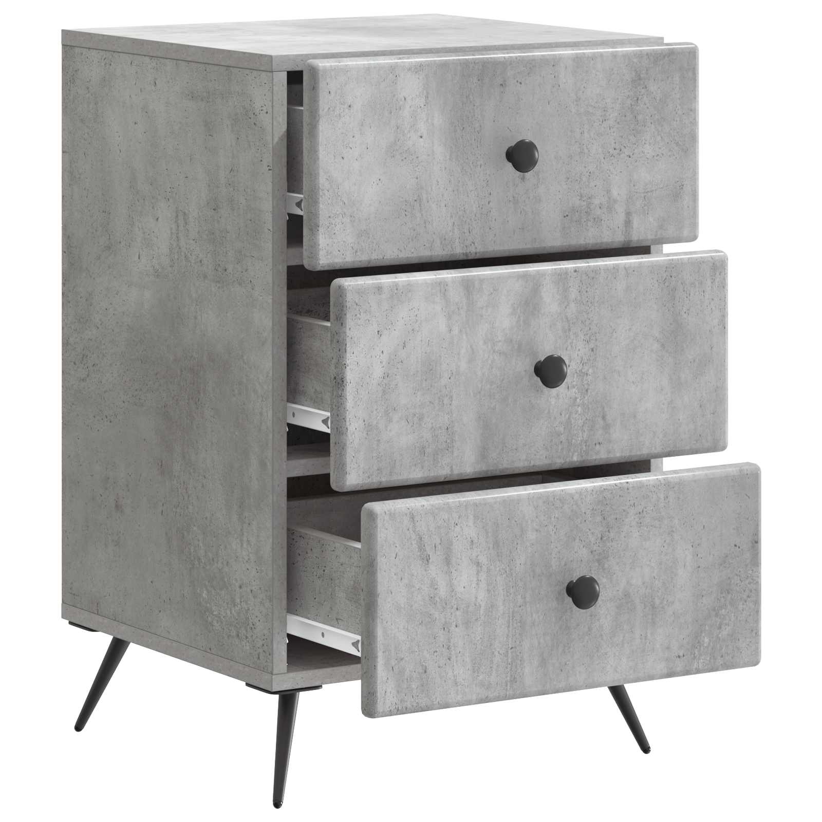 Cabinet de chevet avec tiroir Gris béton 43 x 41 x 66,5 cm - XIOS