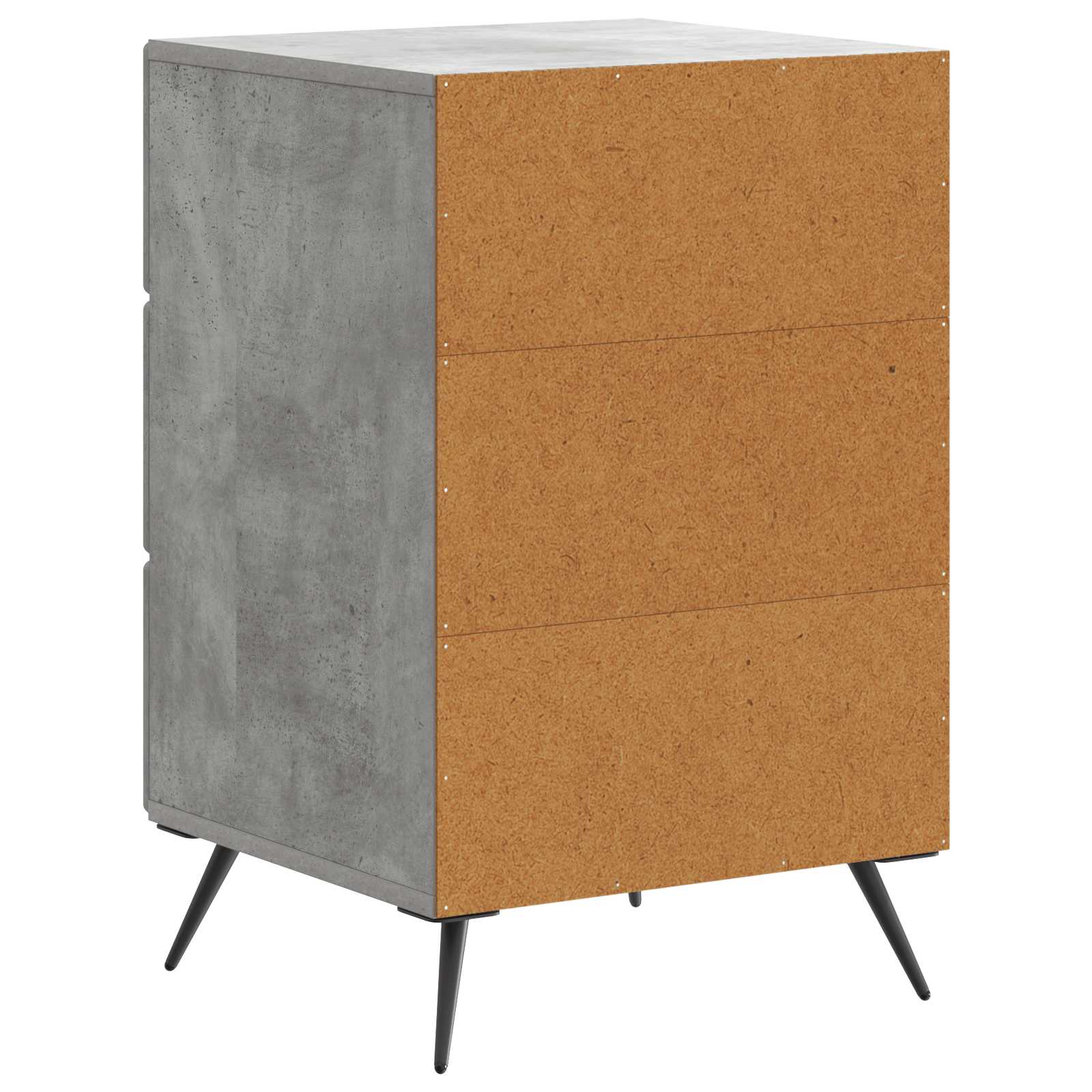 Cabinet de chevet avec tiroir Gris béton 43 x 41 x 66,5 cm - XIOS