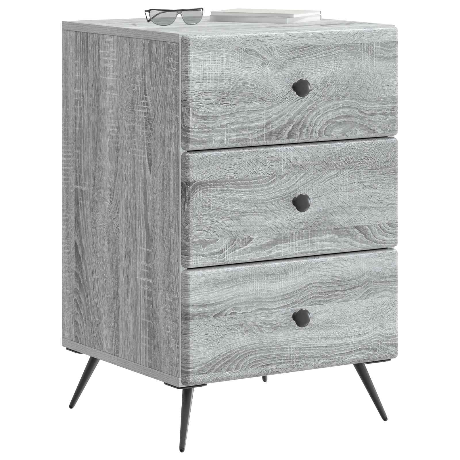 Cabinet de chevet avec tiroir Sonoma gris 43 x 41 x 66,5 cm - XIOS