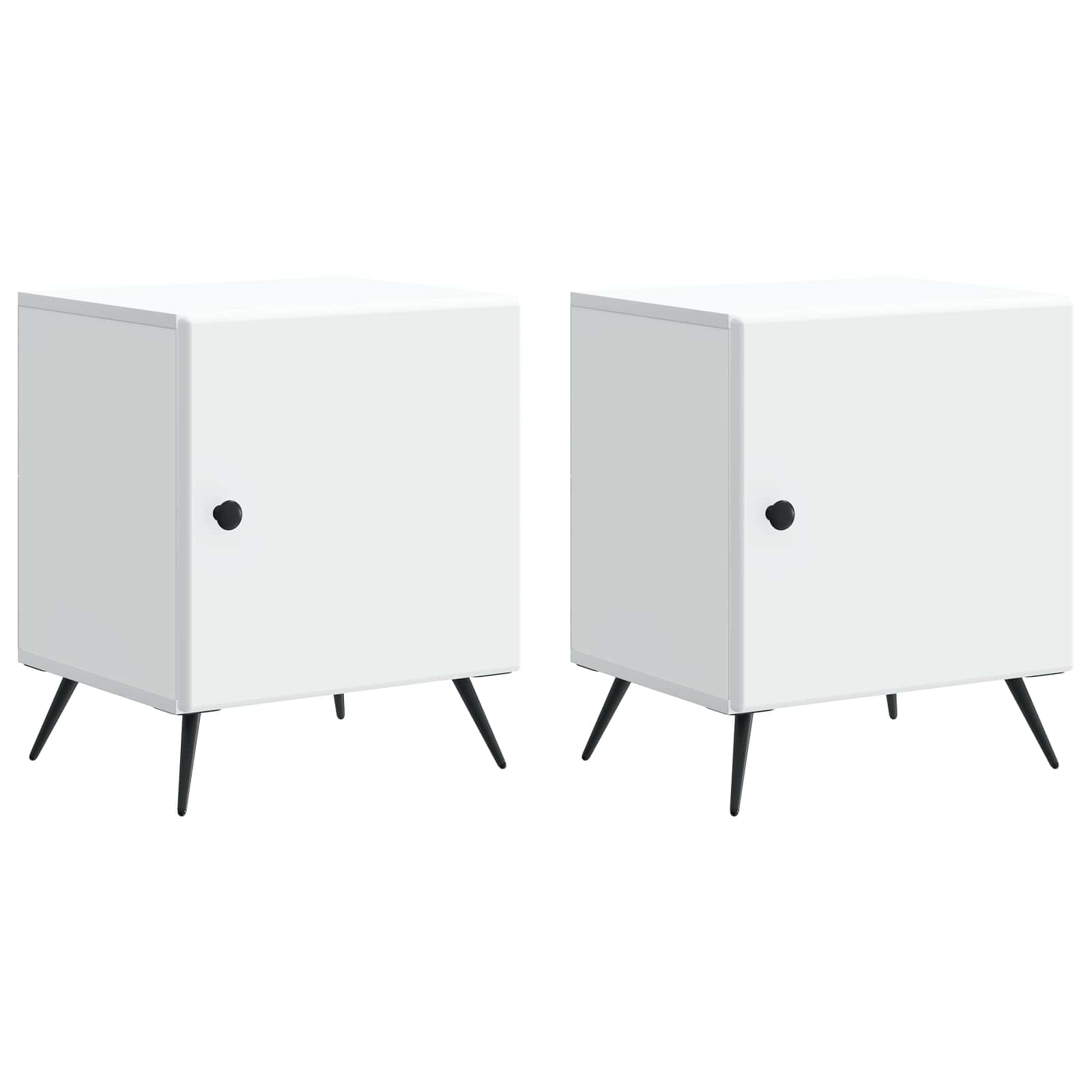 Cabinet de chevet 2 pcs Blanc 43 x 34,5 x 50 cm - XIOS