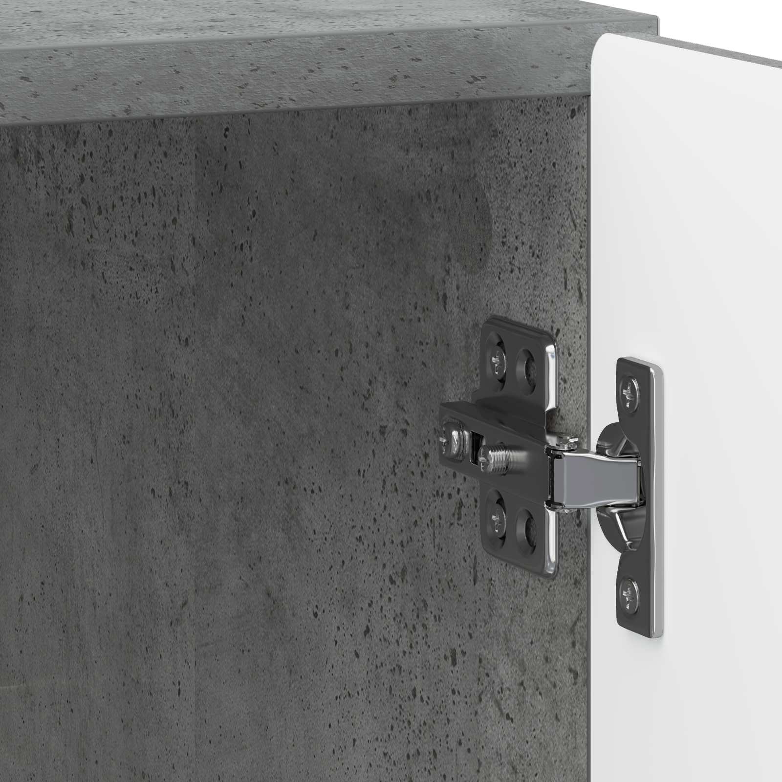Cabinet de chevet 2 pcs Gris béton 43 x 34,5 x 50 cm - XIOS