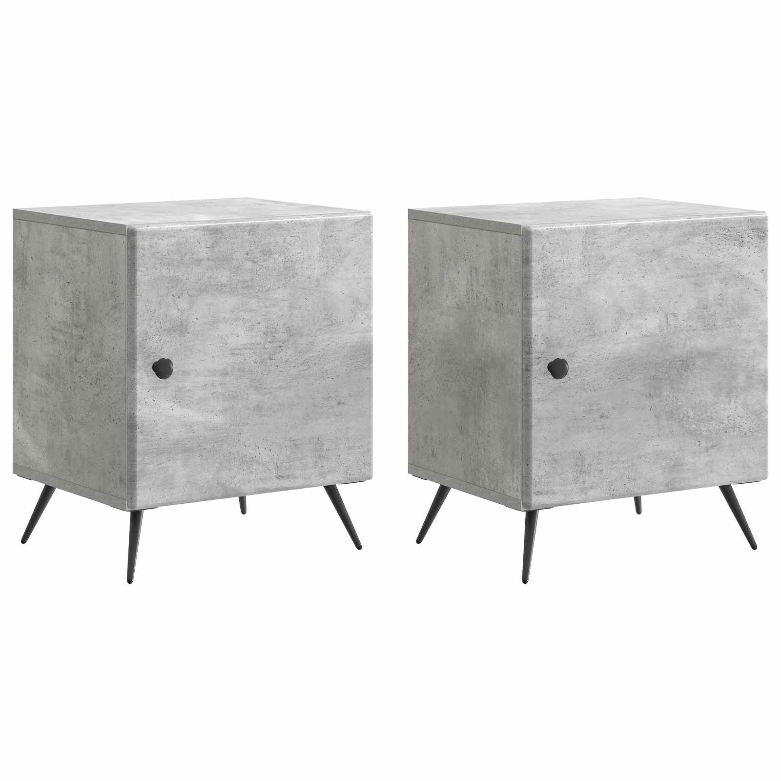 Cabinet de chevet 2 pcs Gris béton 43 x 34,5 x 50 cm - XIOS