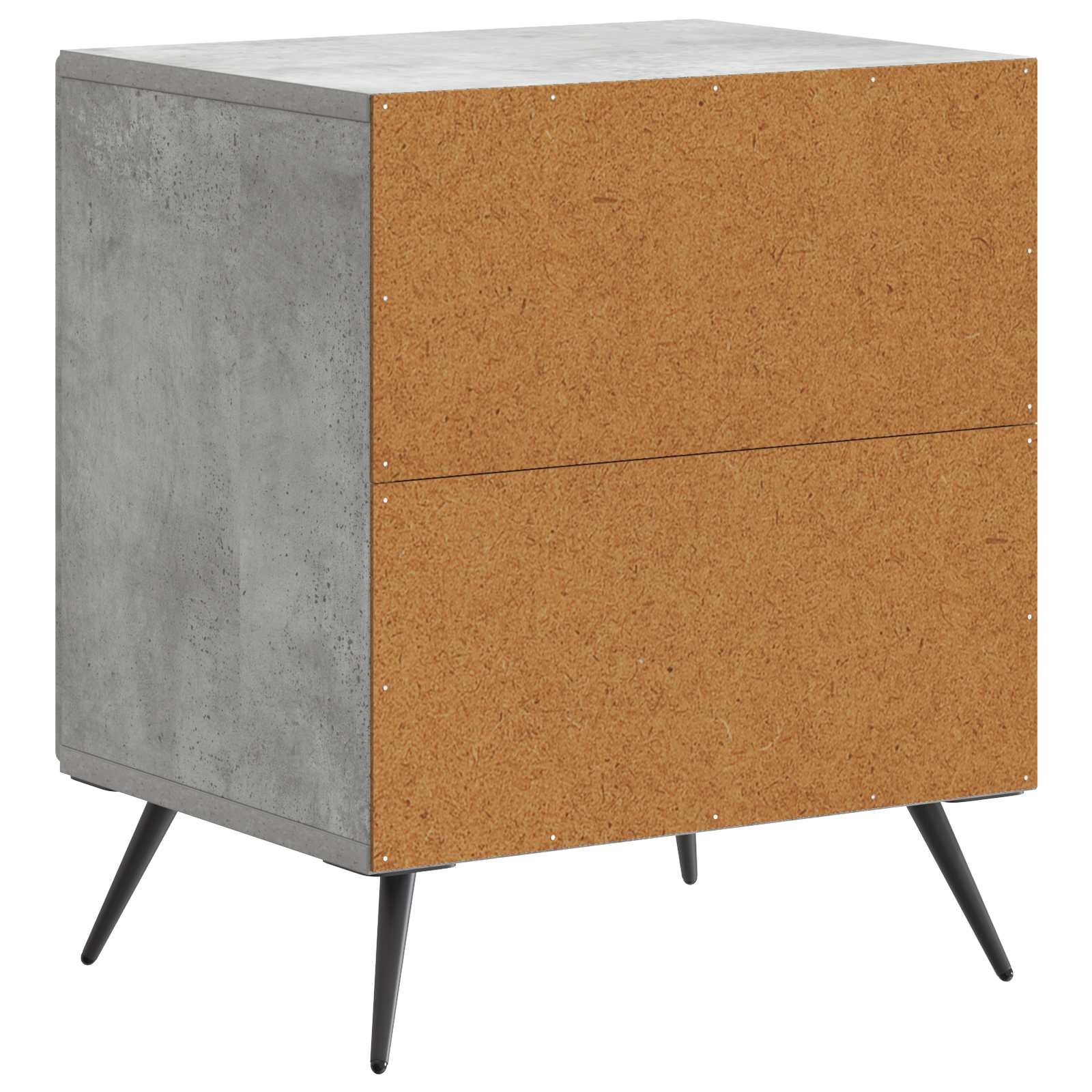 Cabinet de chevet 2 pcs Gris béton 43 x 34,5 x 50 cm - XIOS