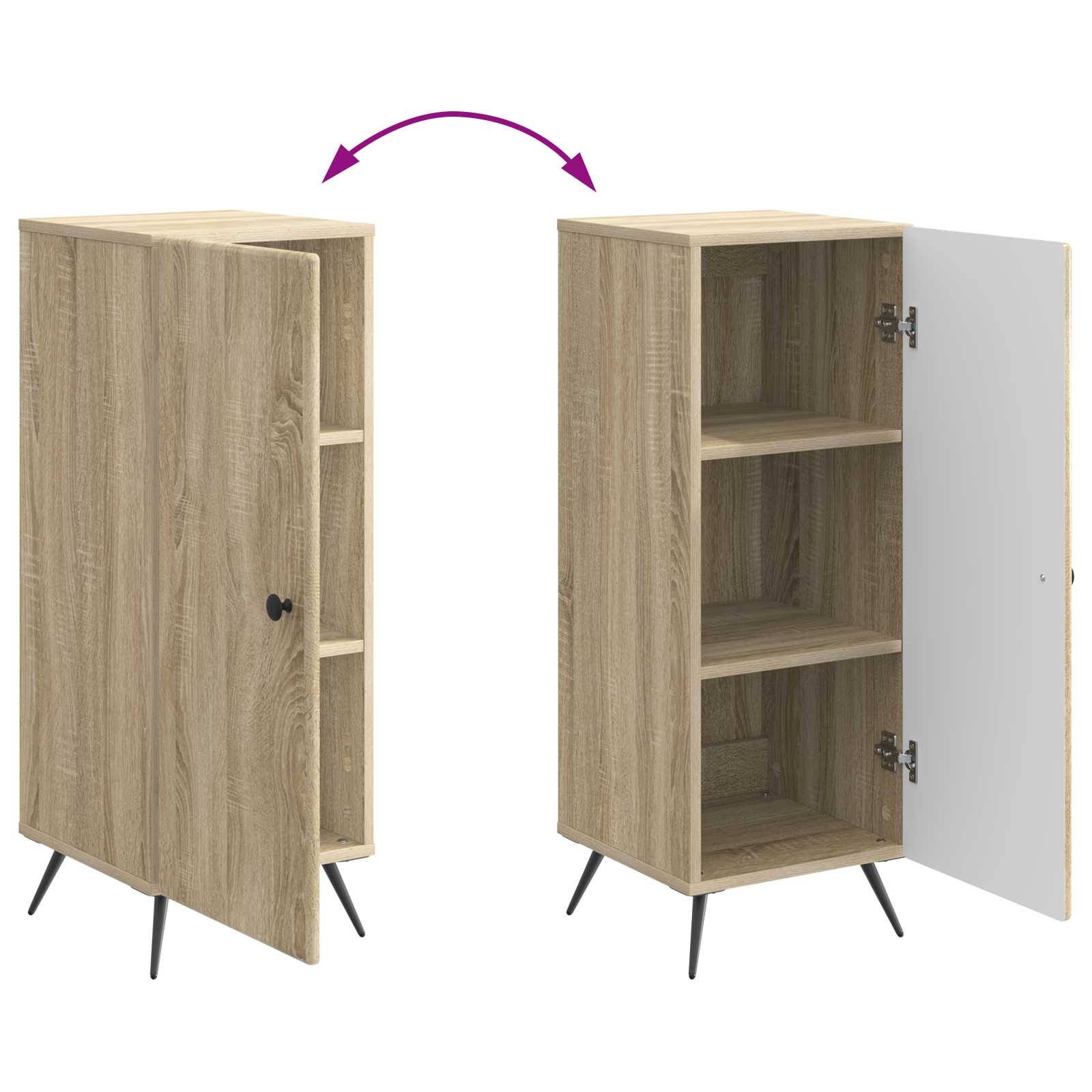 Buffet Chêne Sonoma 33 x 34,5 x 90 cm Bois d'ingénierie - XIOS
