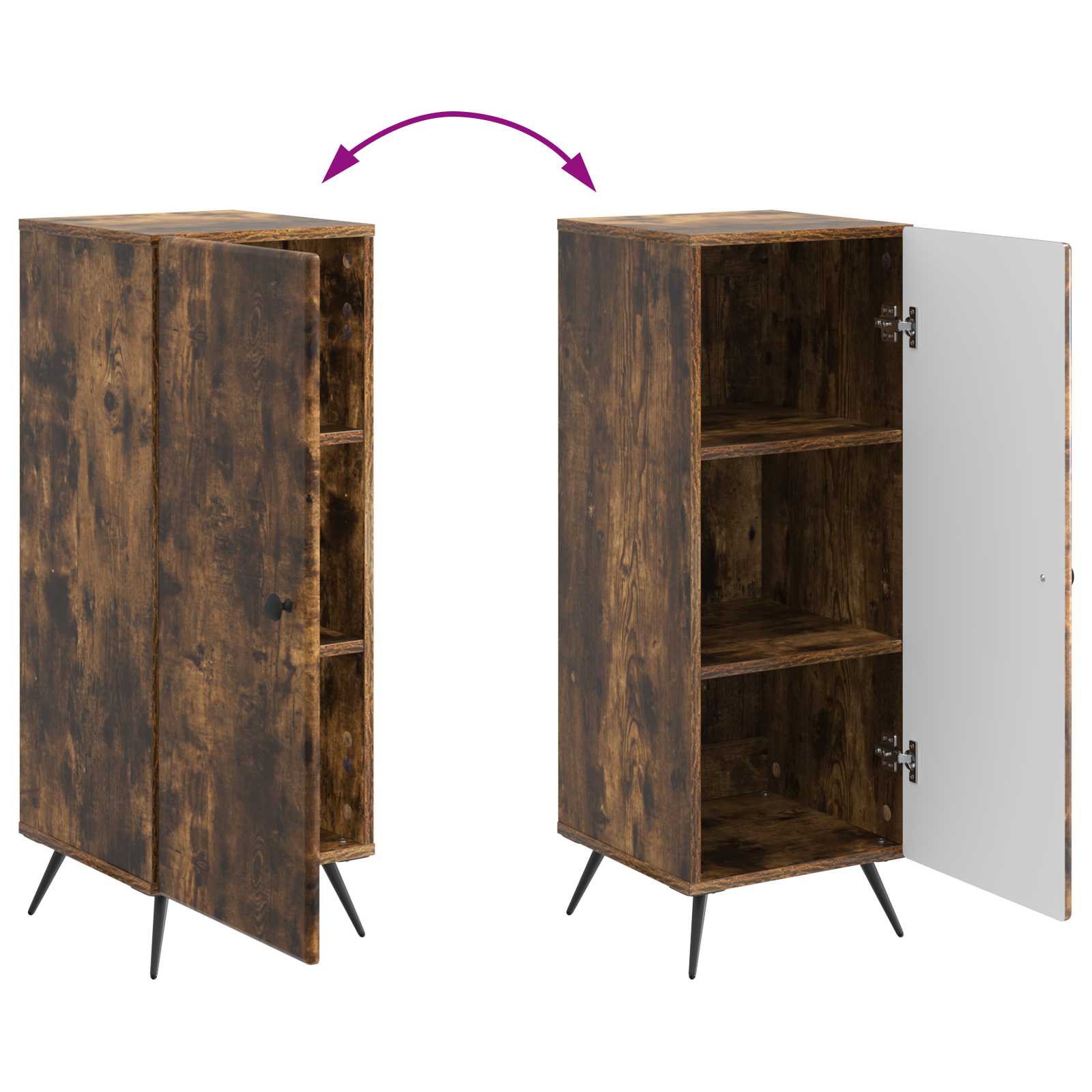 Buffet Chêne fumé 33 x 34,5 x 90 cm Bois d'ingénierie - XIOS