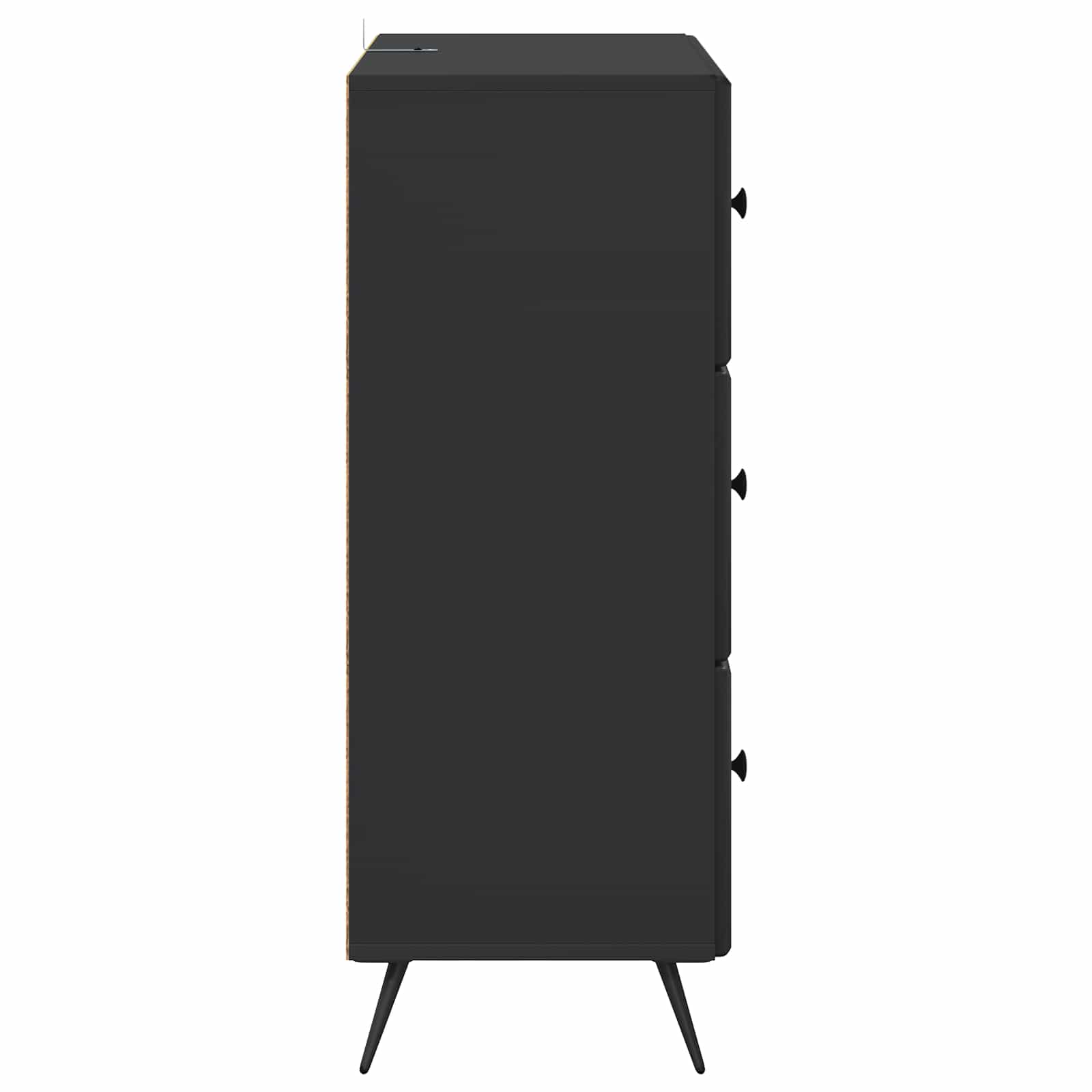 Armoire à tiroirs Noir 66 x 34,5 x 90 cm Bois d'ingénierie - XIOS