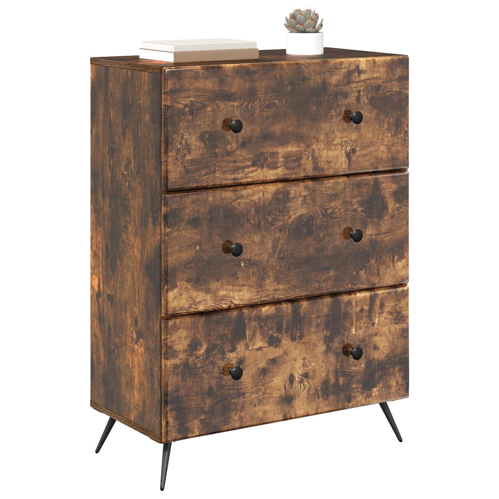 Armoire à tiroirs Chêne fumé 66 x 34,5 x 90 cm - XIOS