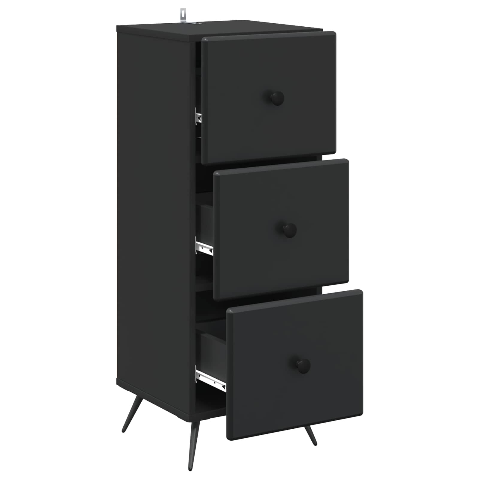 Armoire à tiroirs Noir 33 x 34,5 x 90 cm Bois d'ingénierie - XIOS