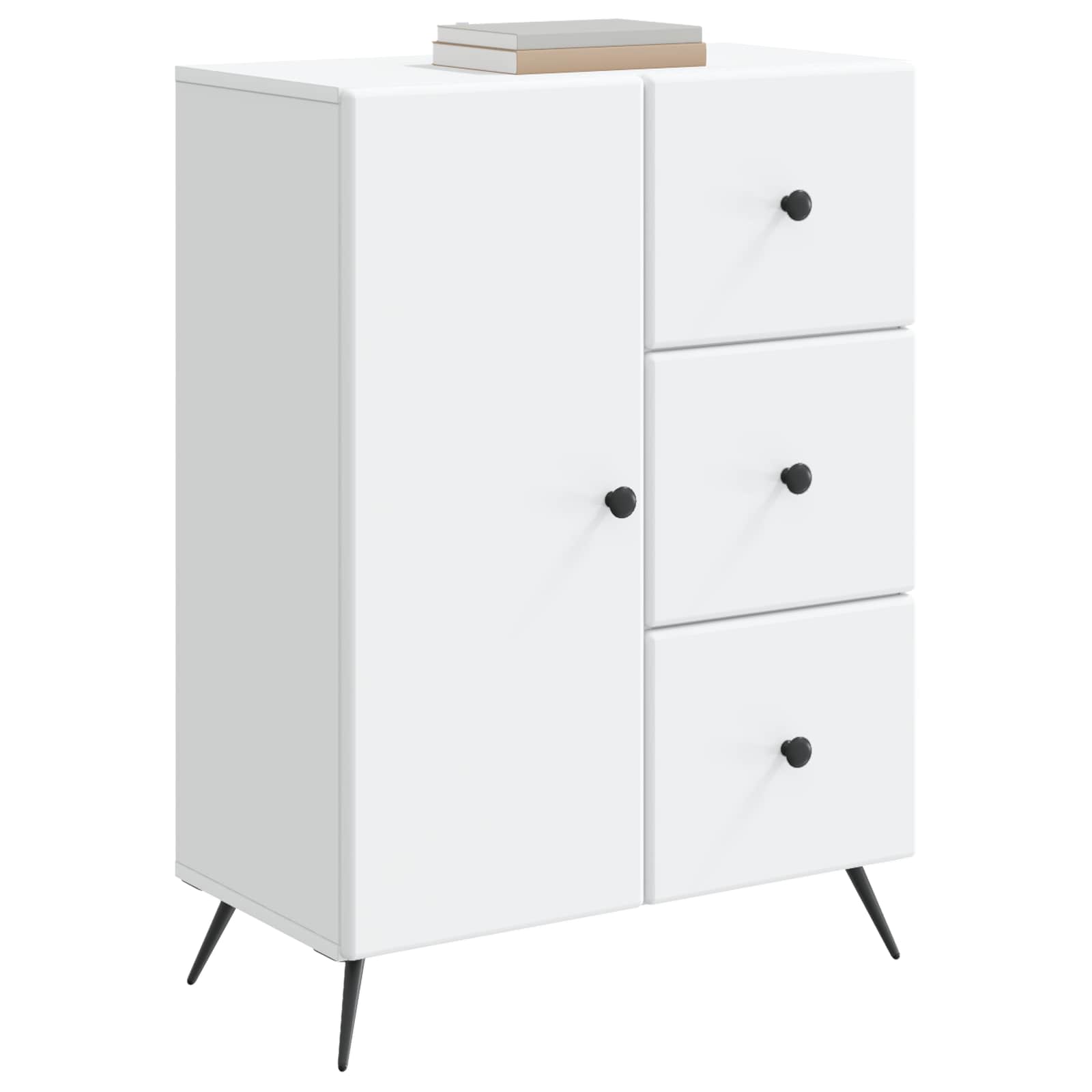 Buffet avec tiroir Blanc 66 x 34,5 x 90 cm Bois d'ingénierie - XIOS