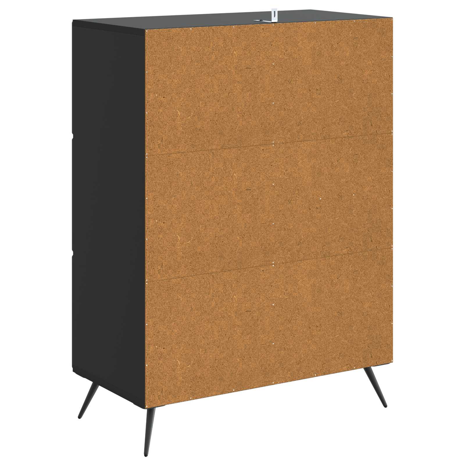 Buffet avec tiroir Noir 66 x 34,5 x 90 cm Bois d'ingénierie - XIOS