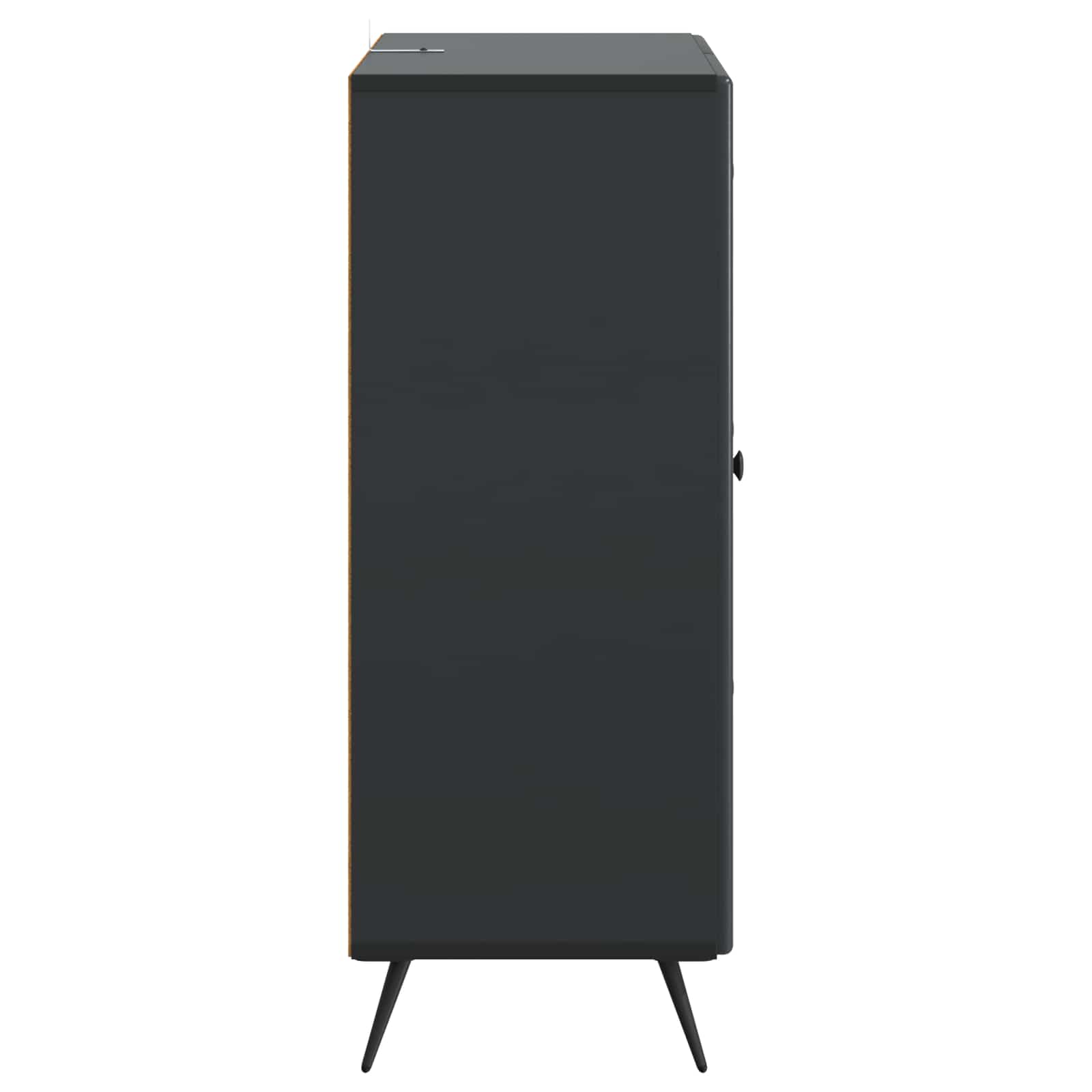 Buffet avec tiroir Noir 66 x 34,5 x 90 cm Bois d'ingénierie - XIOS