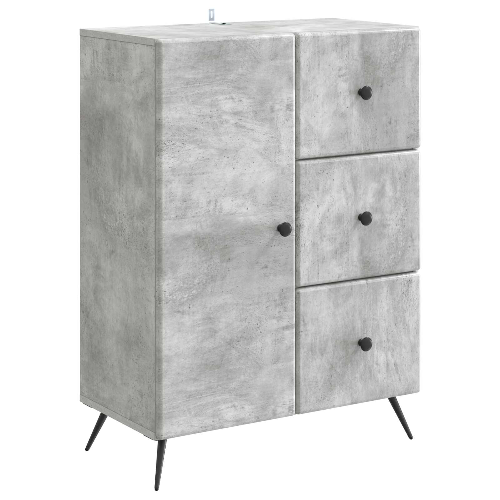 Buffet Gris béton 66 x 34,5 x 90 cm Bois d'ingénierie - XIOS