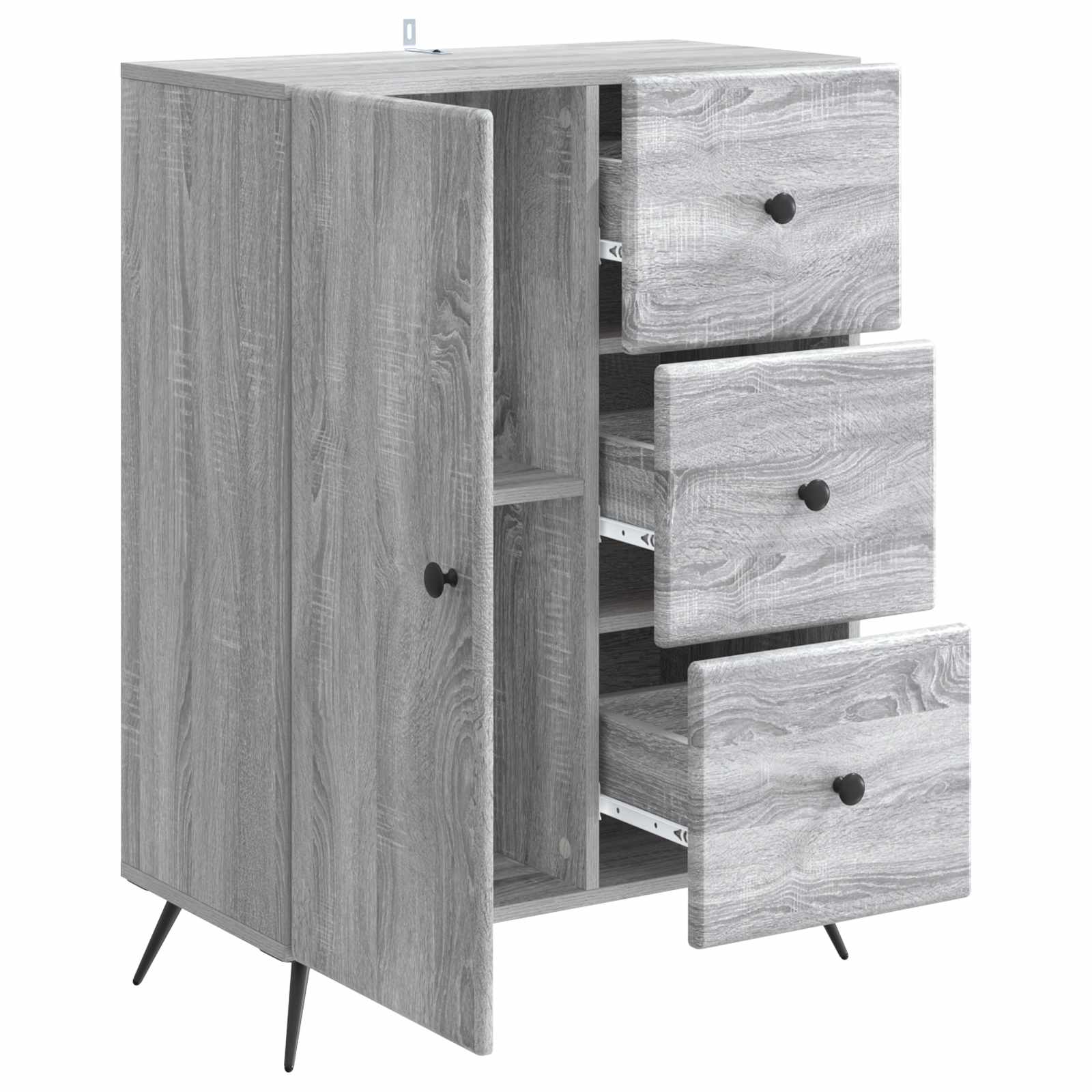 Buffet Sonoma gris 66 x 34,5 x 90 cm Bois d'ingénierie - XIOS