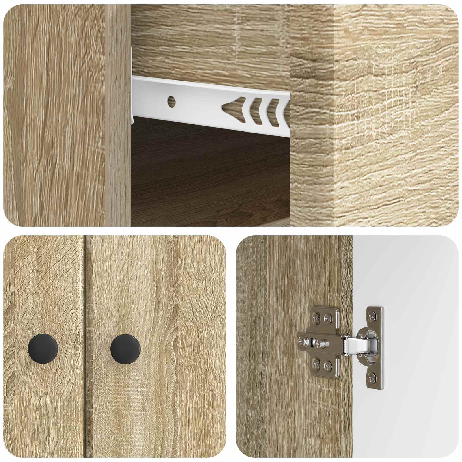 Buffet Chêne Sonoma 66 x 34,5 x 90 cm Bois d'ingénierie - XIOS