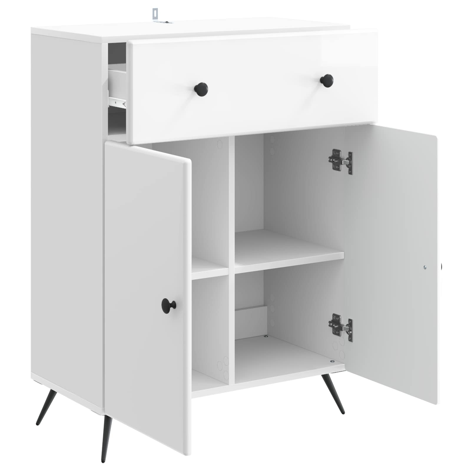 Buffet Blanc brillant 66 x 34,5 x 90 cm Bois d'ingénierie - XIOS