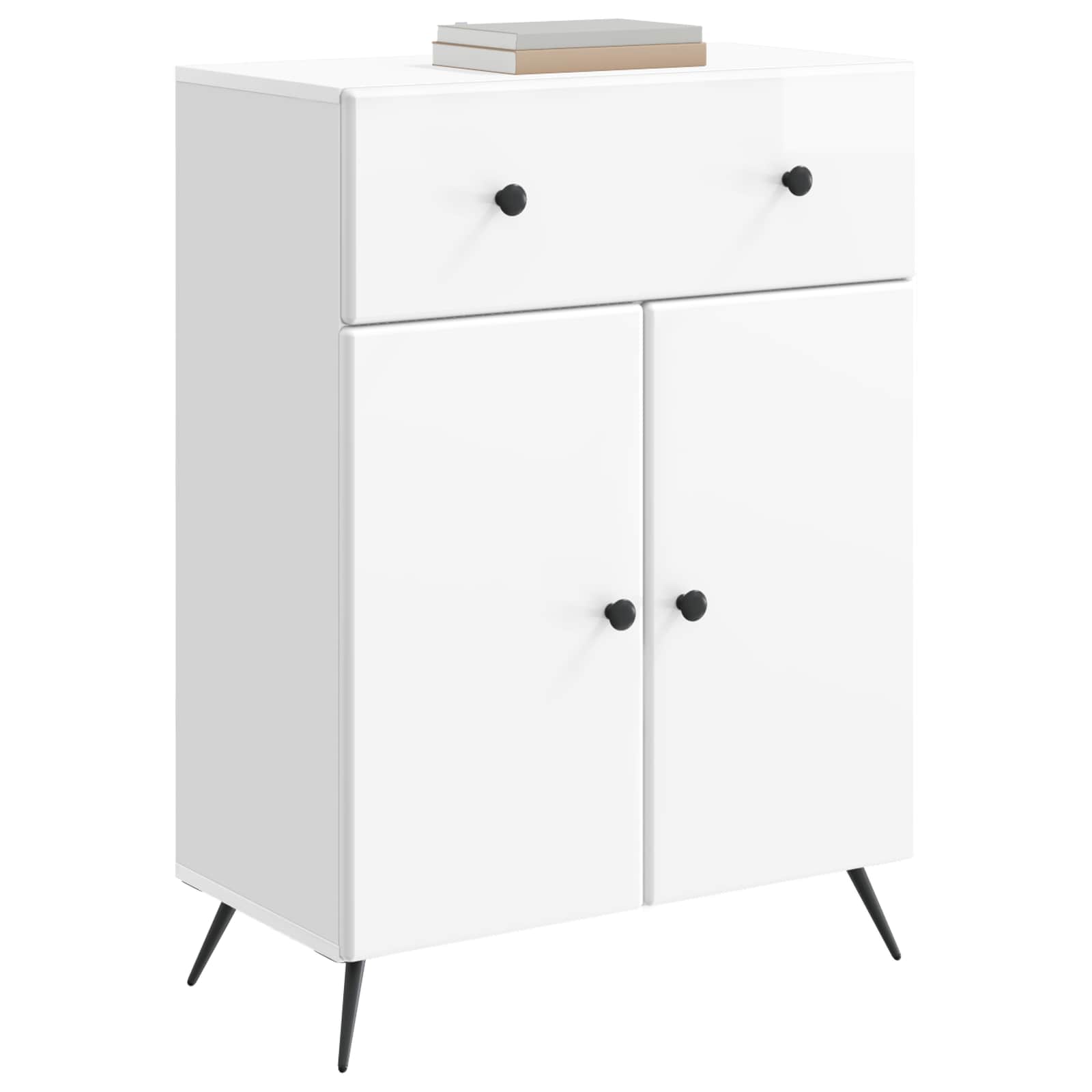 Buffet Blanc brillant 66 x 34,5 x 90 cm Bois d'ingénierie - XIOS
