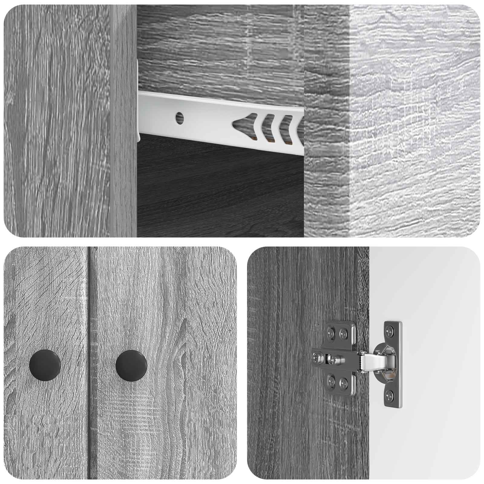Buffet Sonoma gris 66 x 34,5 x 90 cm Bois d'ingénierie - XIOS