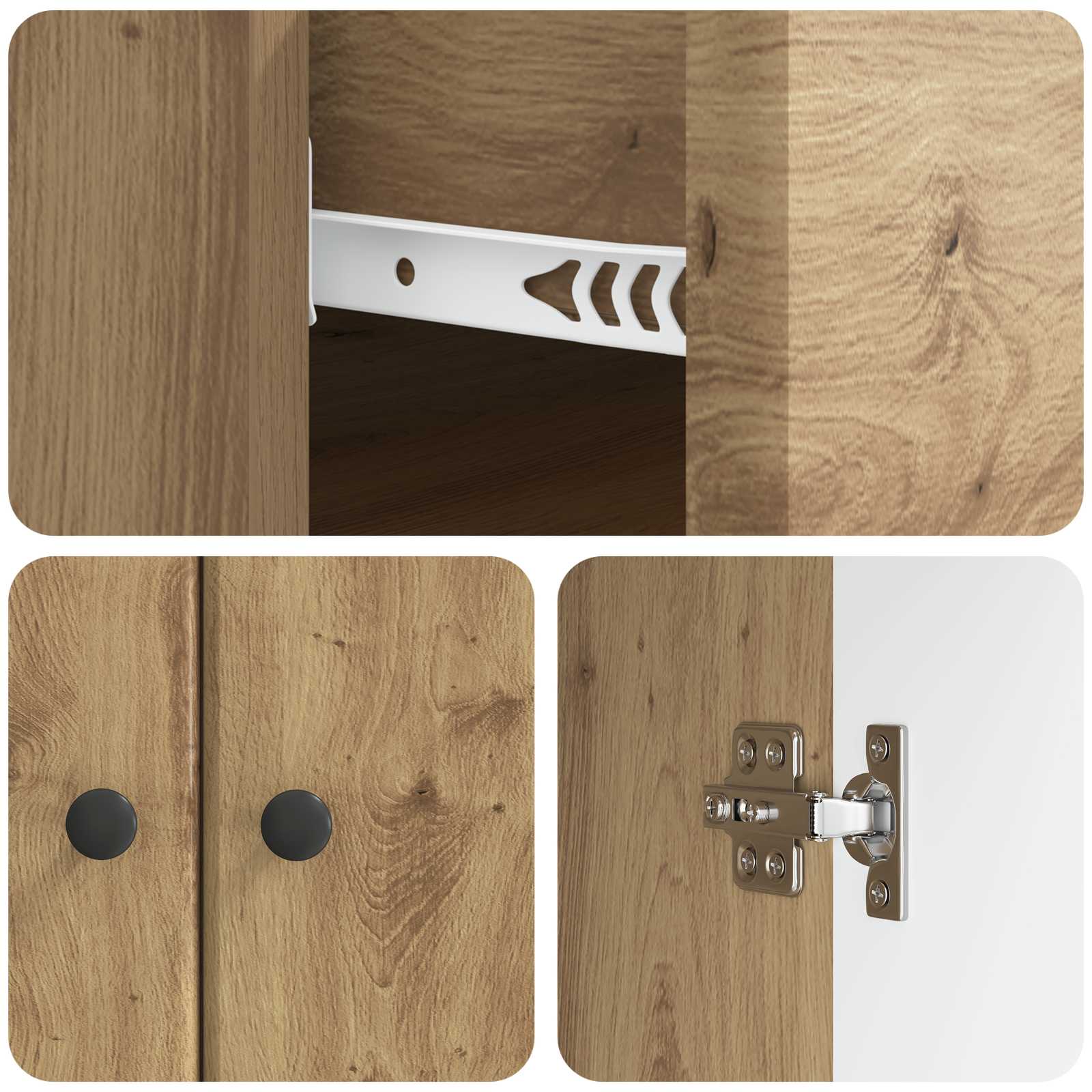 Buffet Chêne artisanal 66 x 34,5 x 90 cm Bois d'ingénierie - XIOS