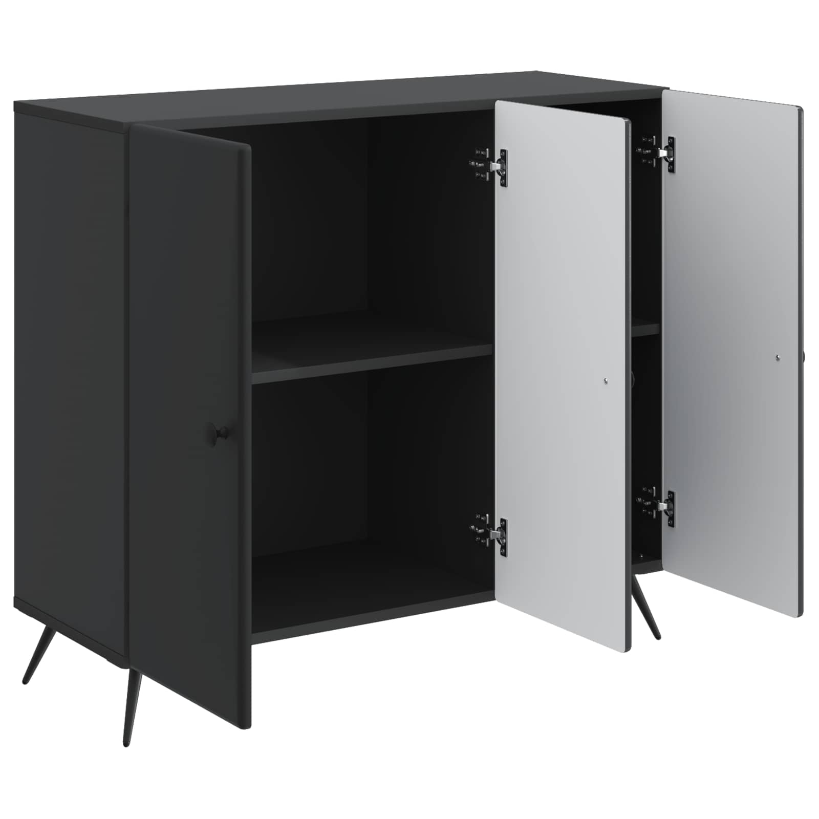 Buffet Noir 89 x 34,5 x 80 cm Bois d'ingénierie - XIOS