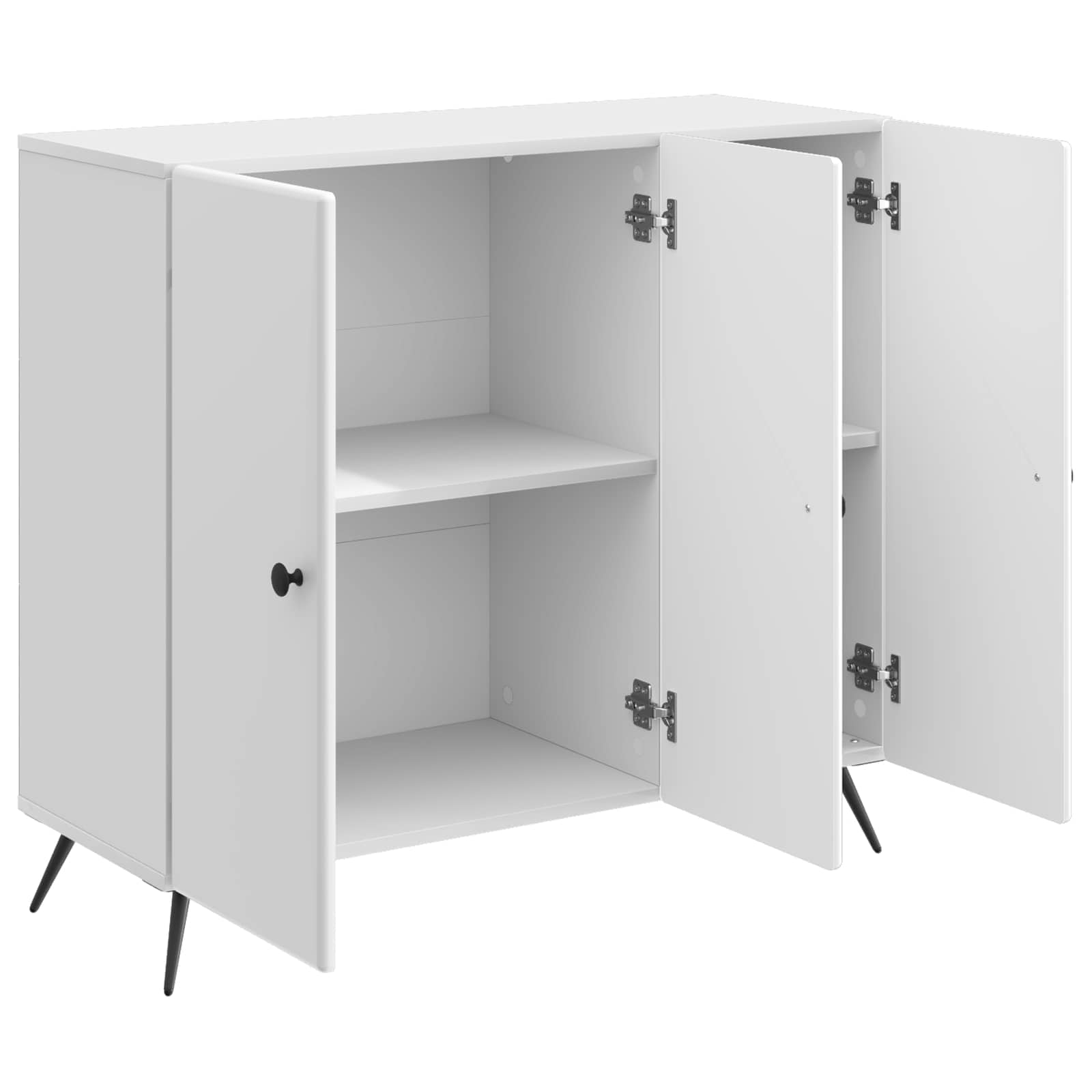 Buffet Blanc brillant 89 x 34,5 x 80 cm Bois d'ingénierie - XIOS