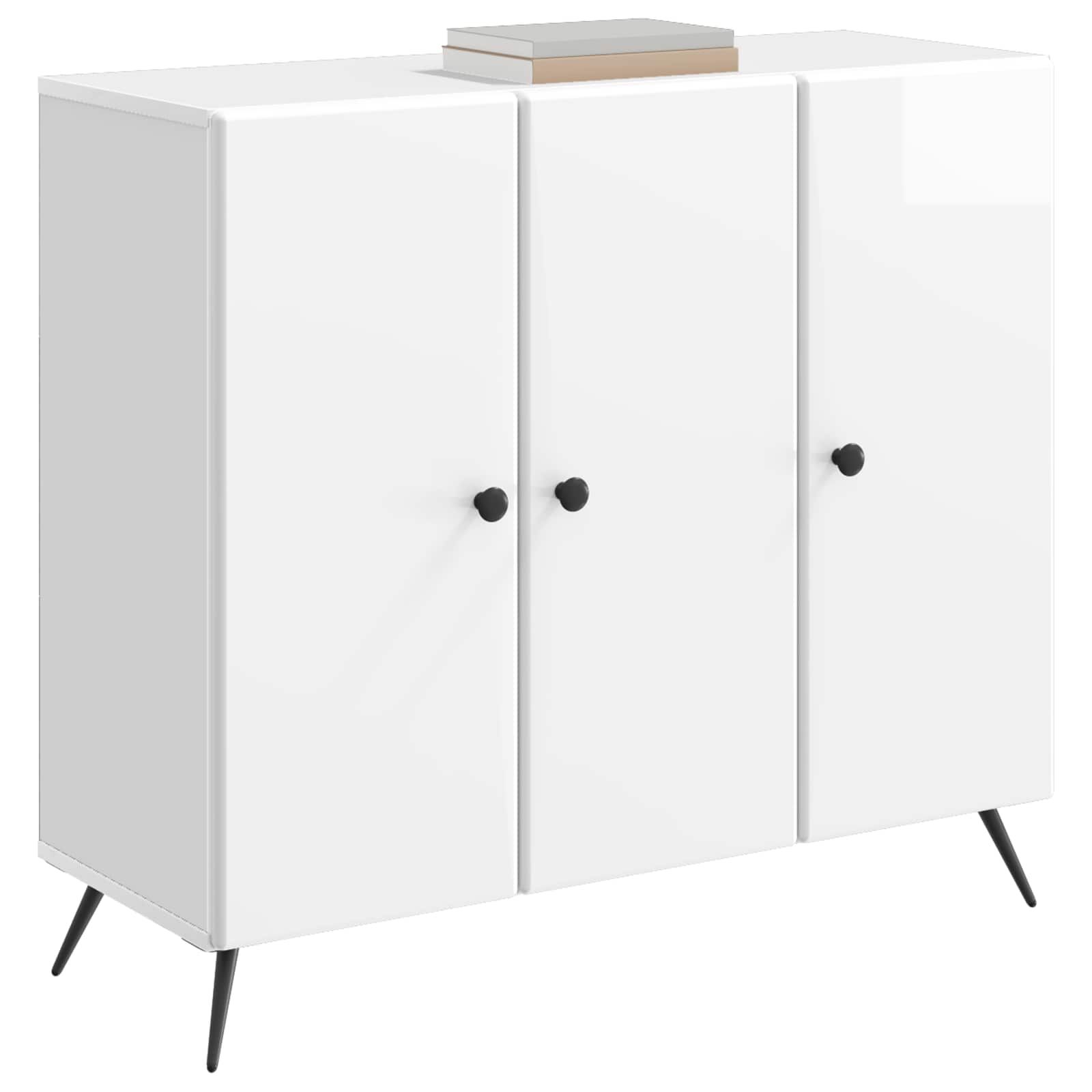 Buffet Blanc brillant 89 x 34,5 x 80 cm Bois d'ingénierie - XIOS
