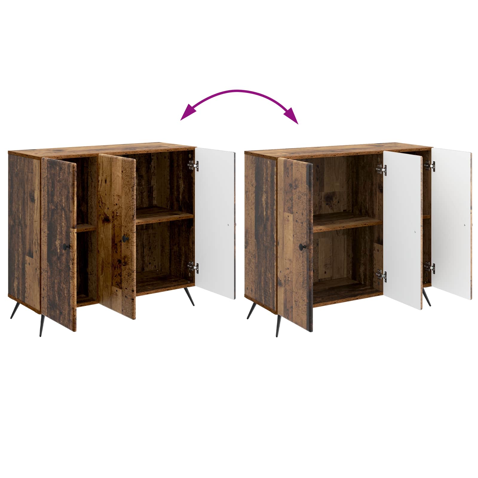 Buffet Bois ancien 89 x 34,5 x 80 cm Bois d'ingénierie - XIOS